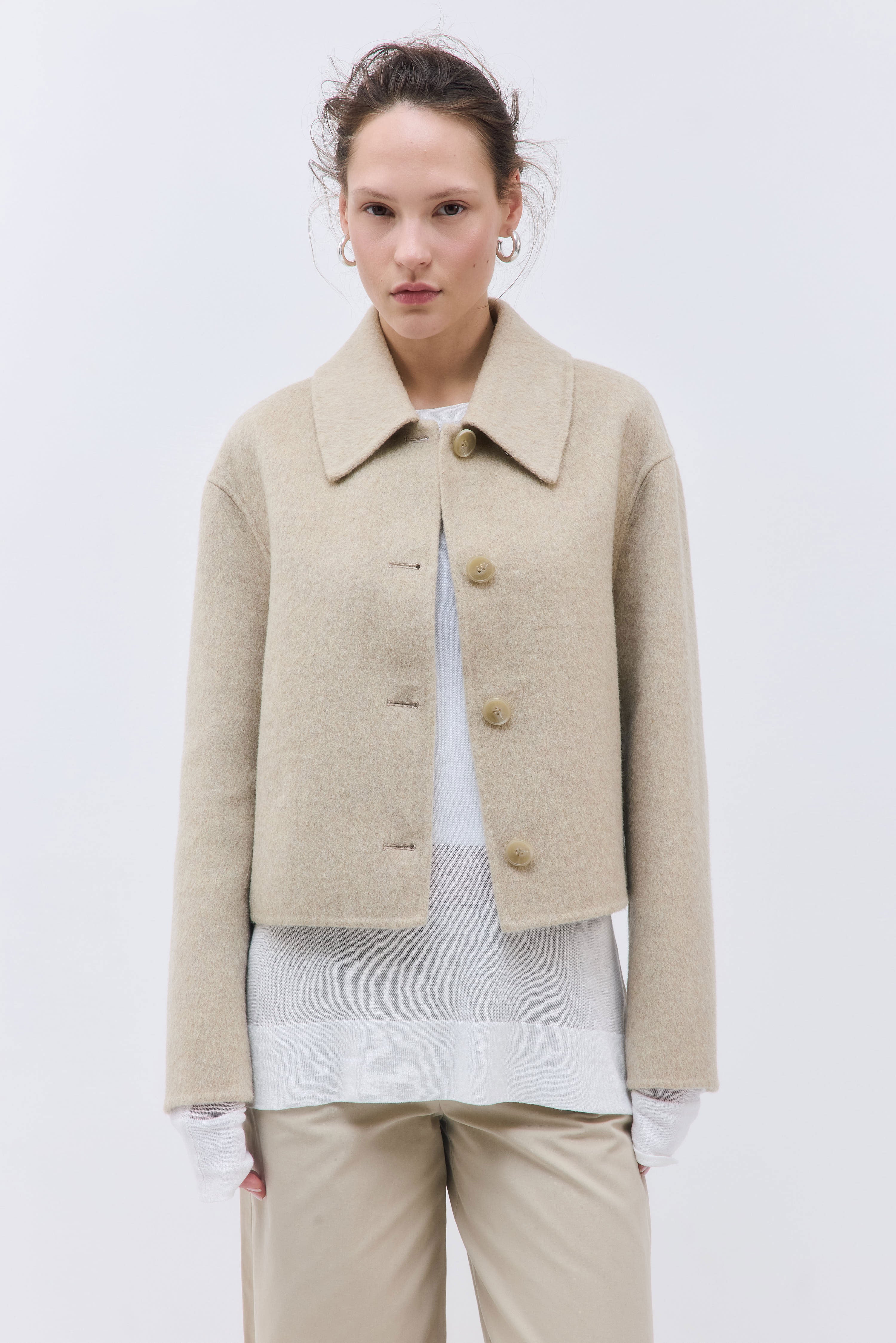 Relaxed Double Wool Jacket - Image 3