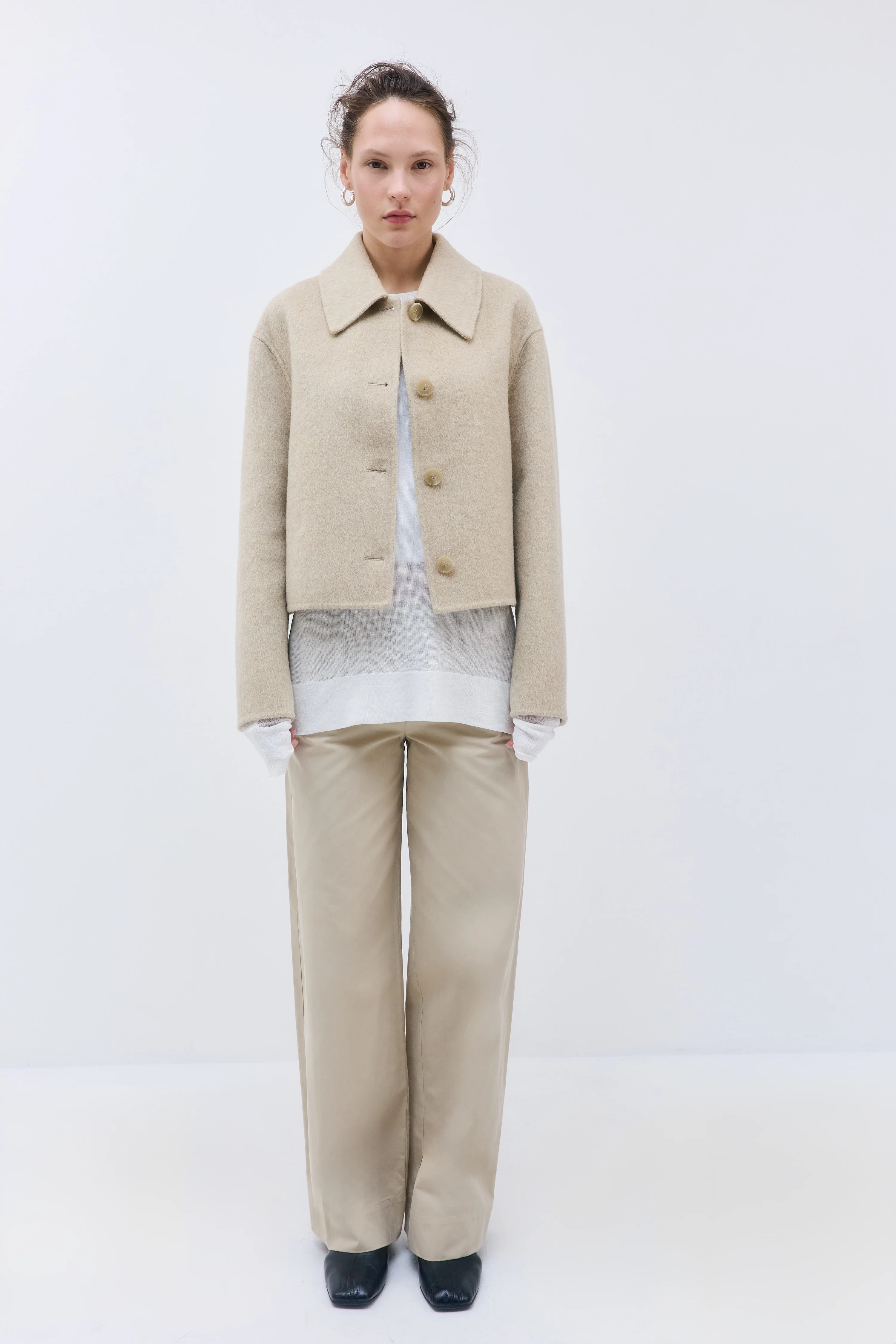 Relaxed Double Wool Jacket - Image 4