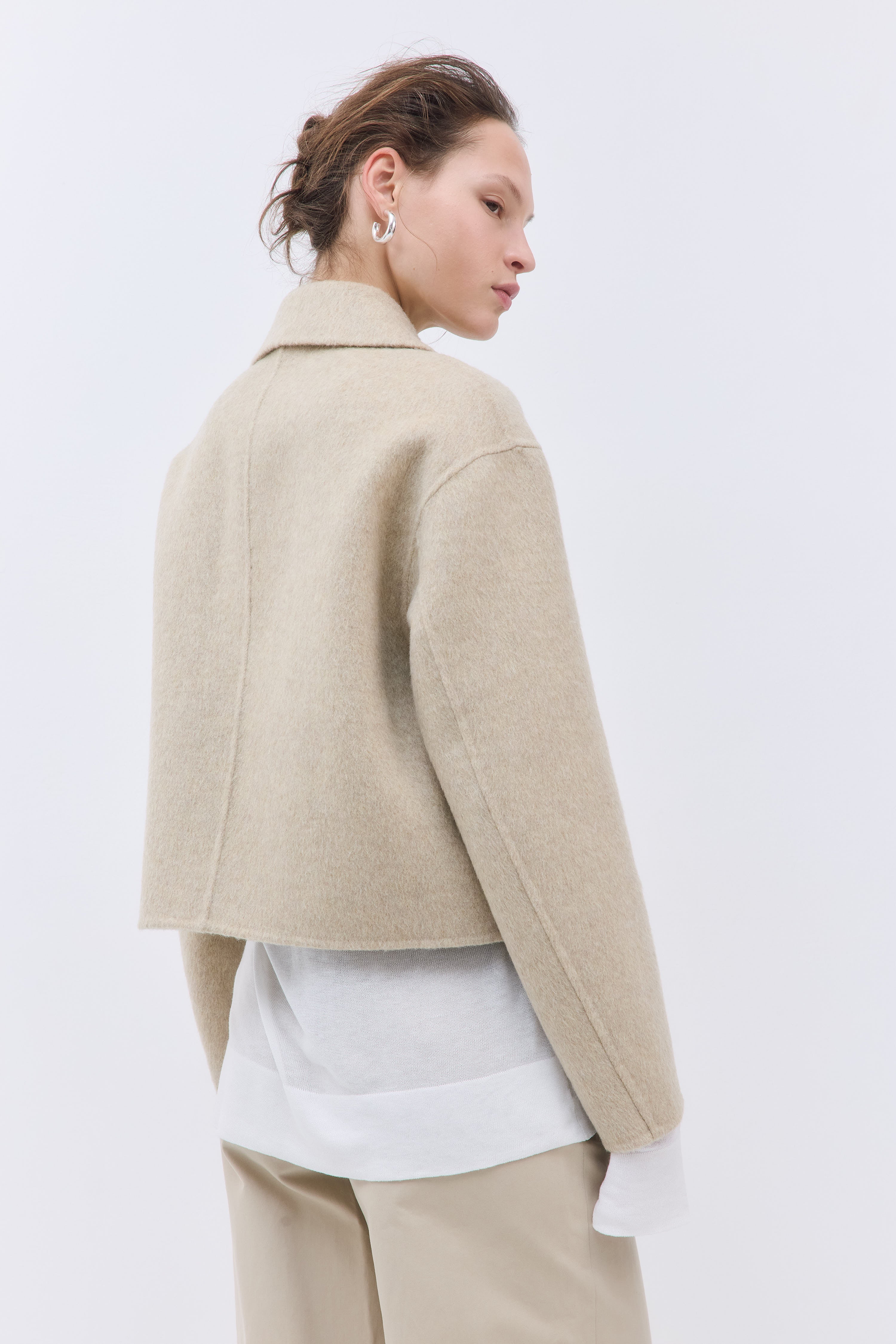 Relaxed Double Wool Jacket - Image 7