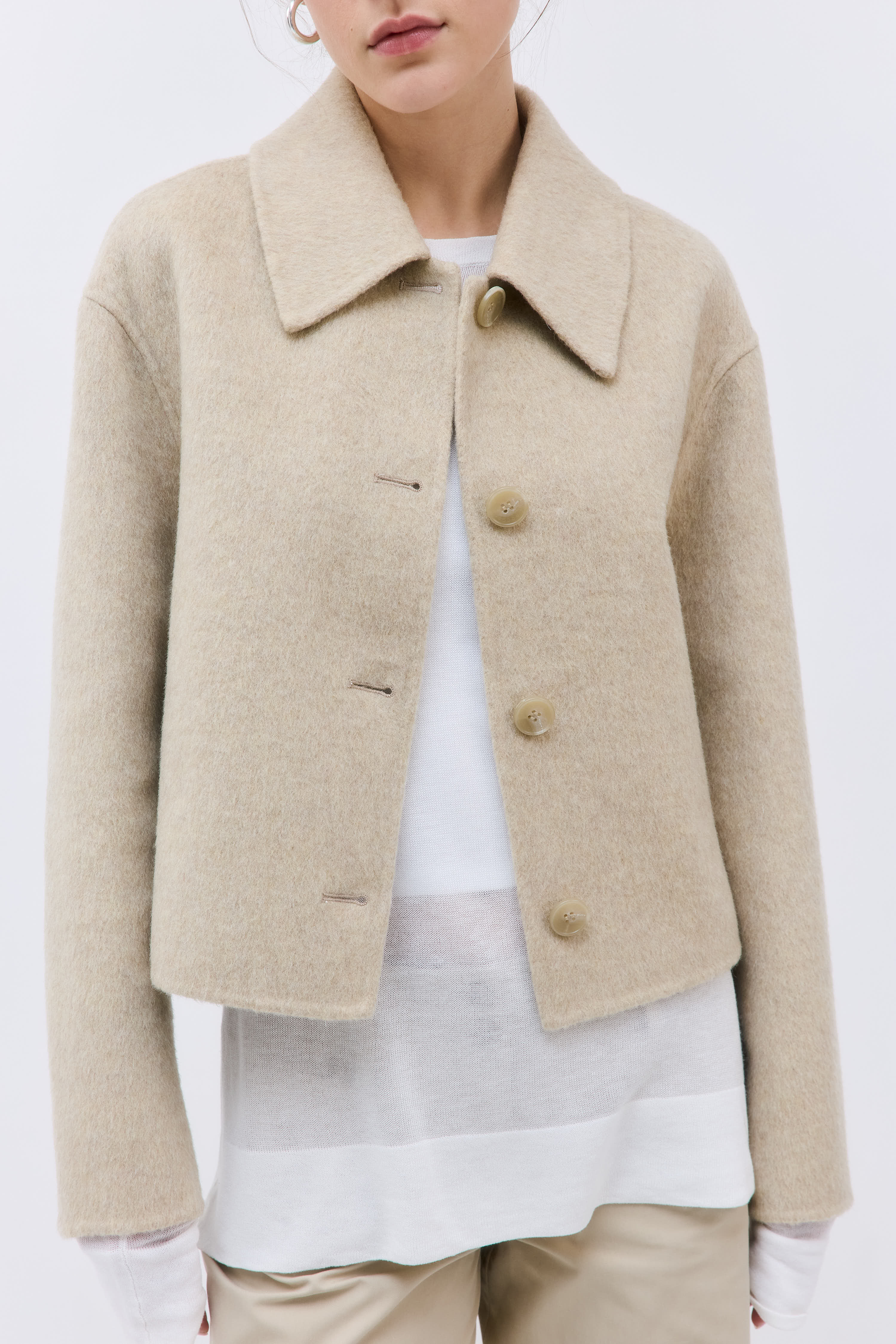 Relaxed Double Wool Jacket - Image 8