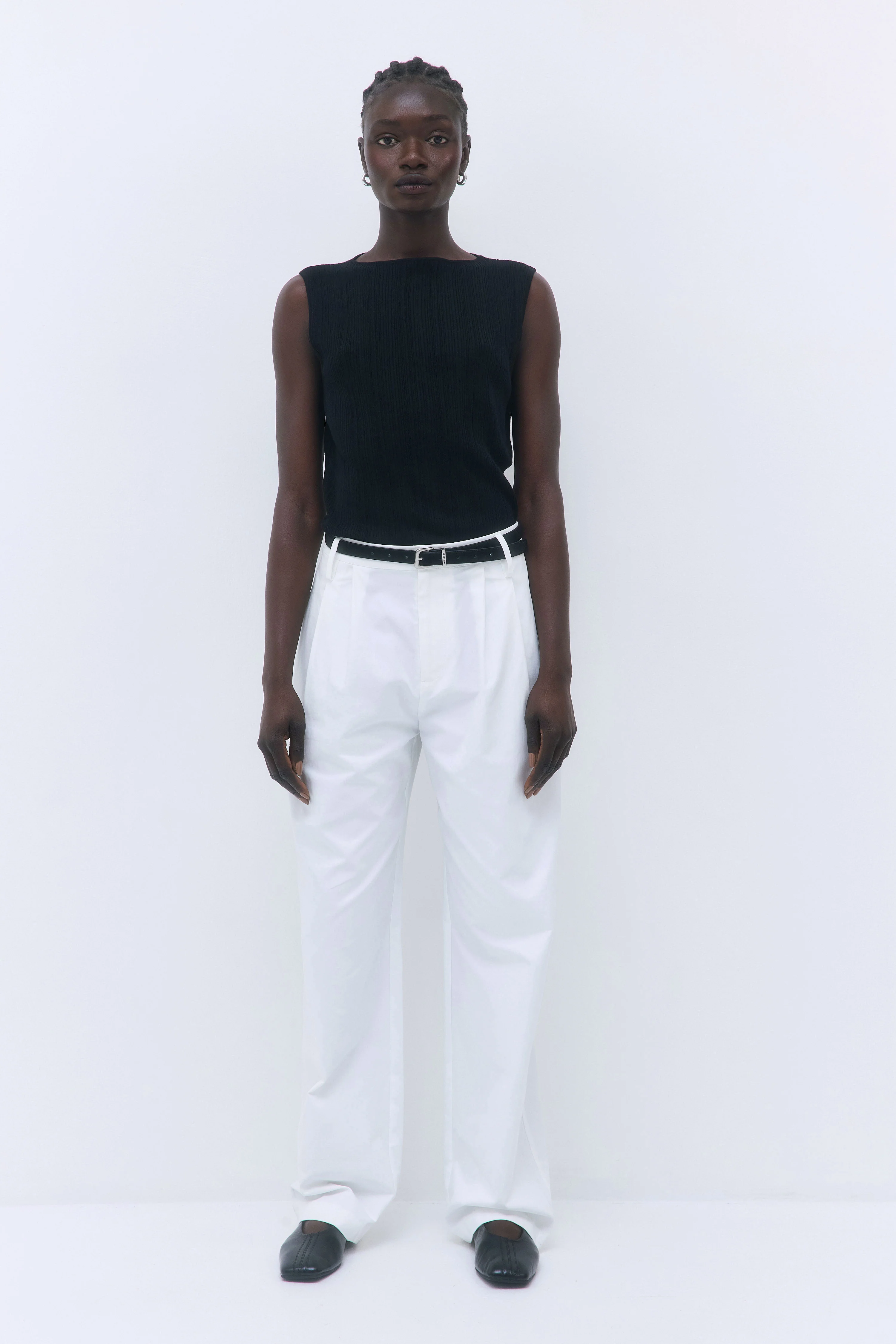 Ribbed Boat Neck Vest - Image 2