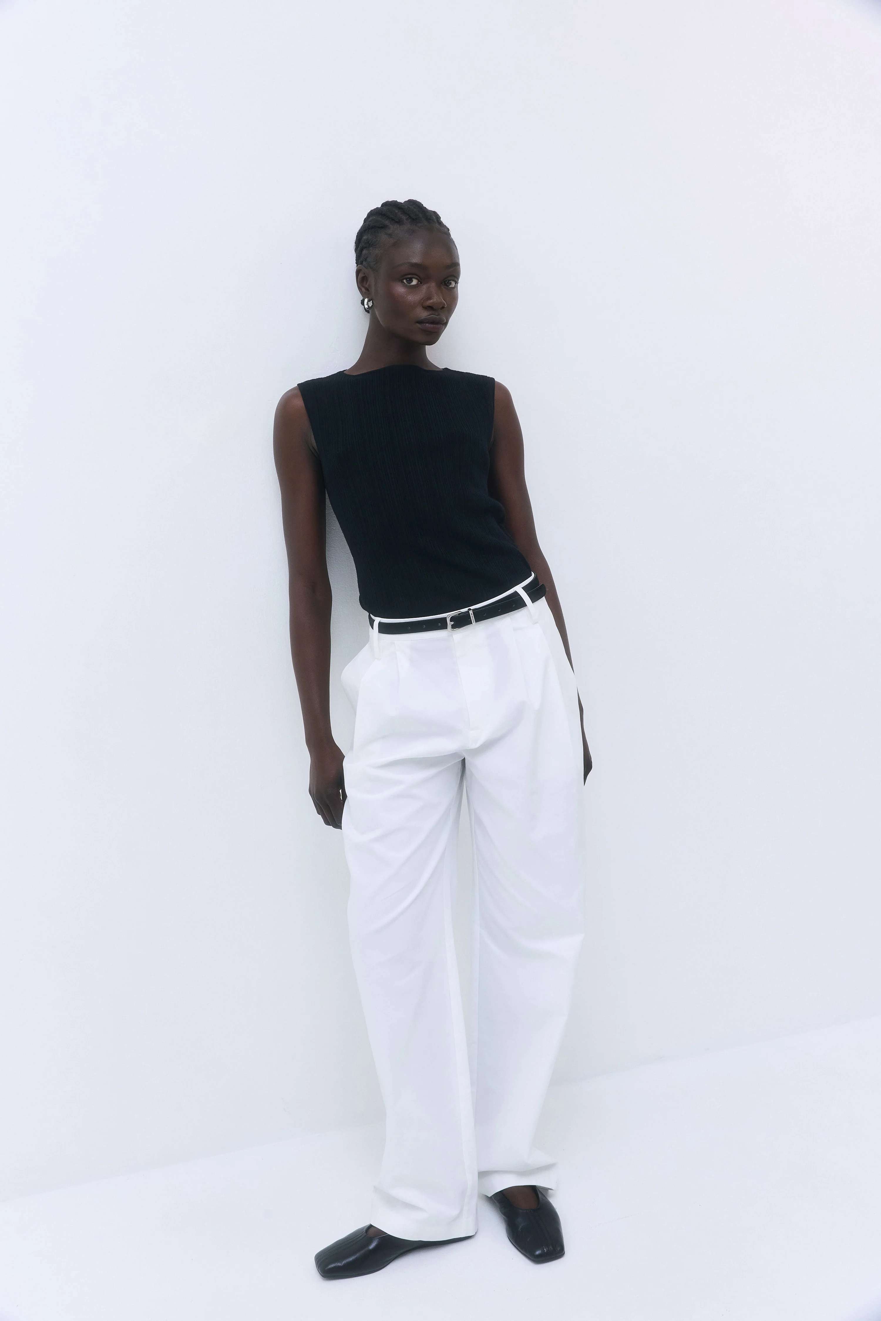 Ribbed Boat Neck Vest - Image 3
