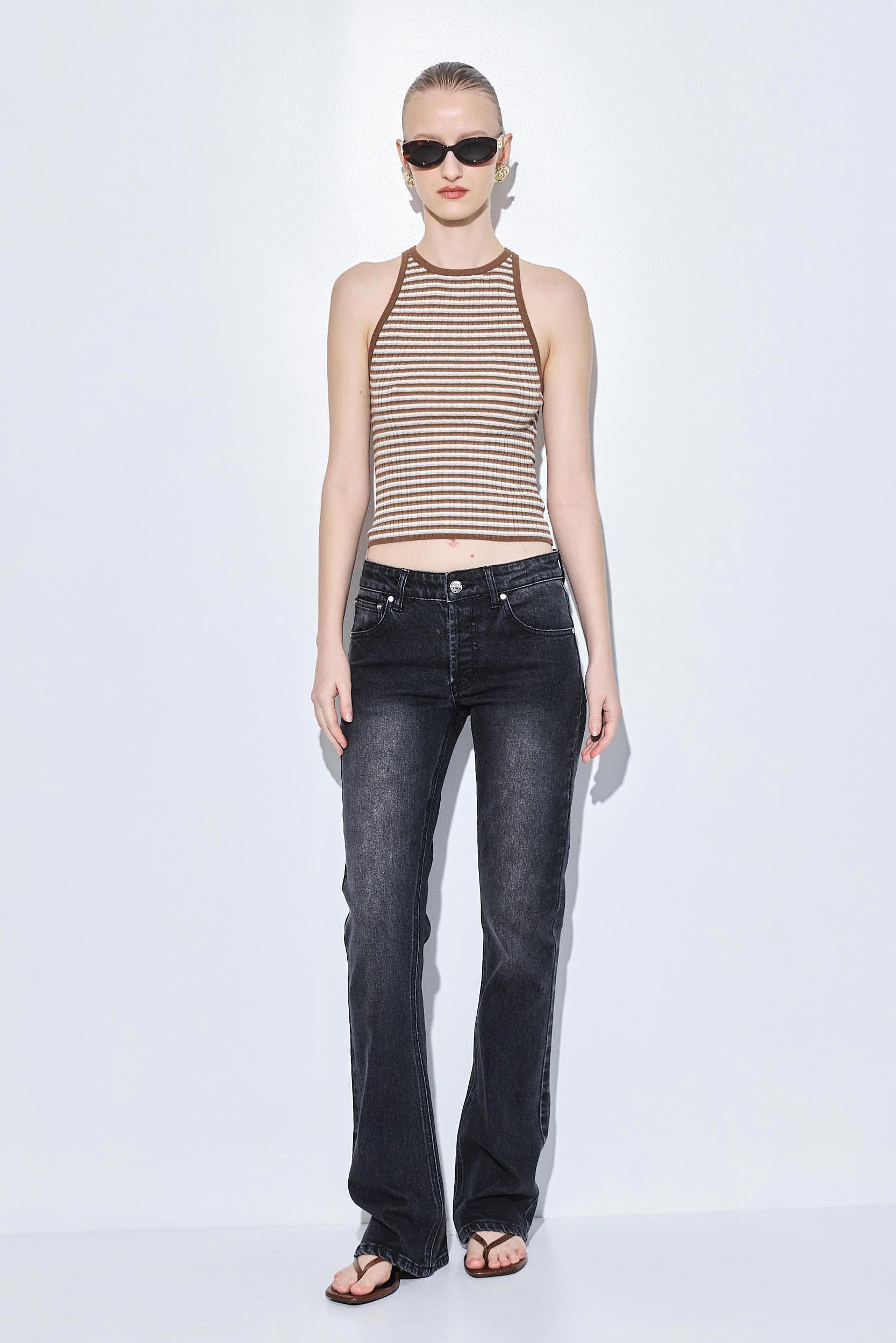 Ribbed Crew Neck Tank Top - Image 2