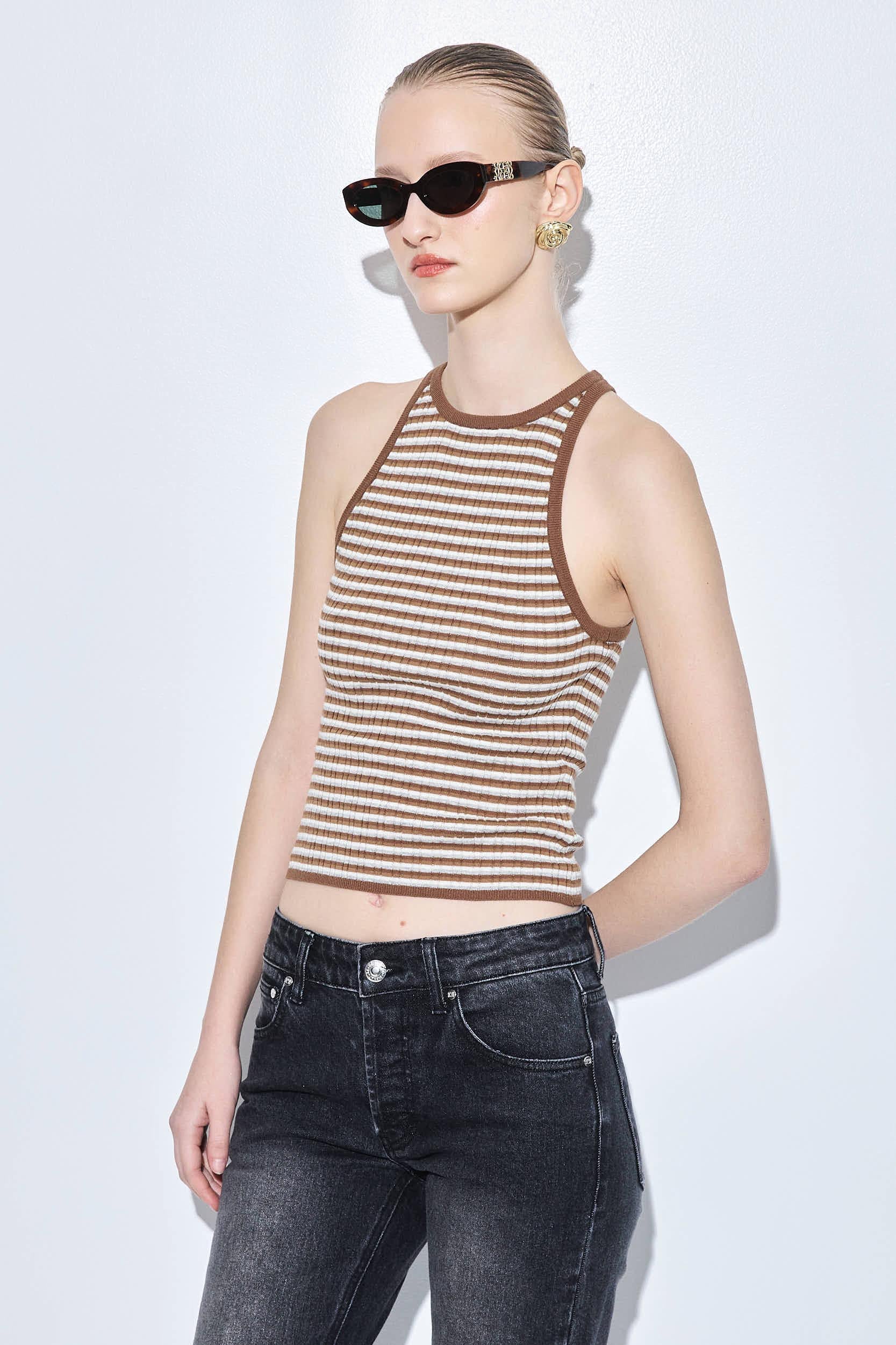 Ribbed Crew Neck Tank Top - Image 4