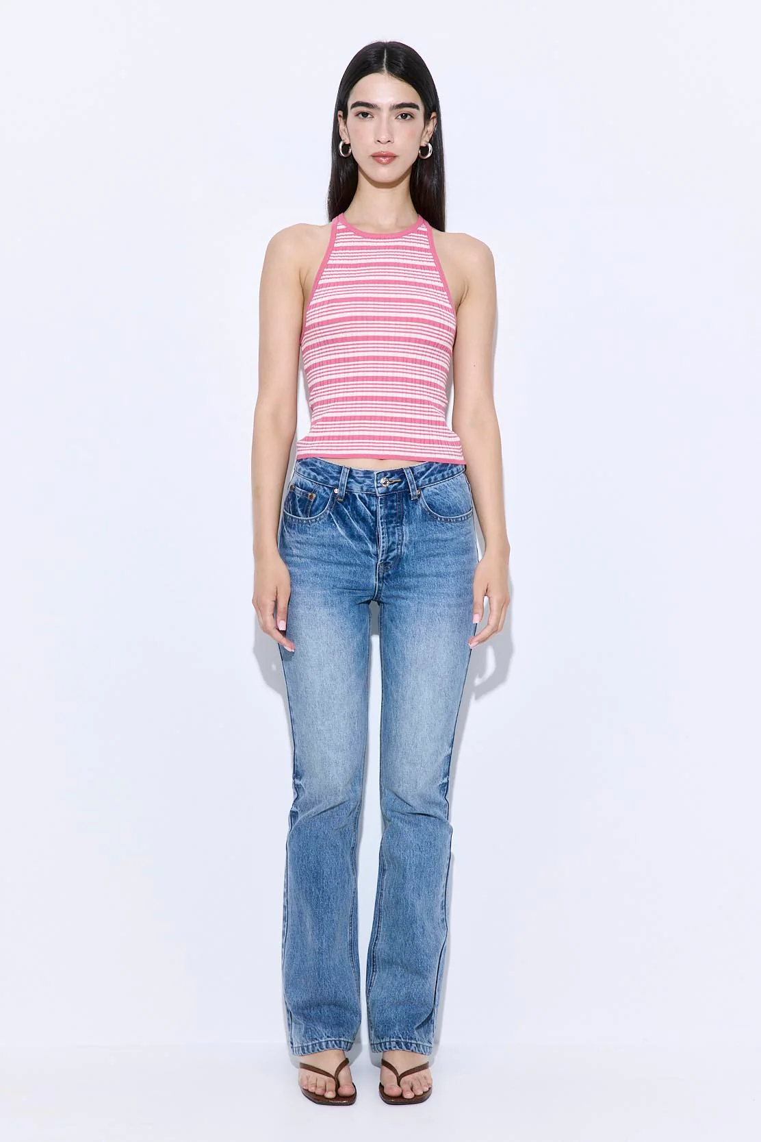 Ribbed Crew Neck Tank Top - Image 2