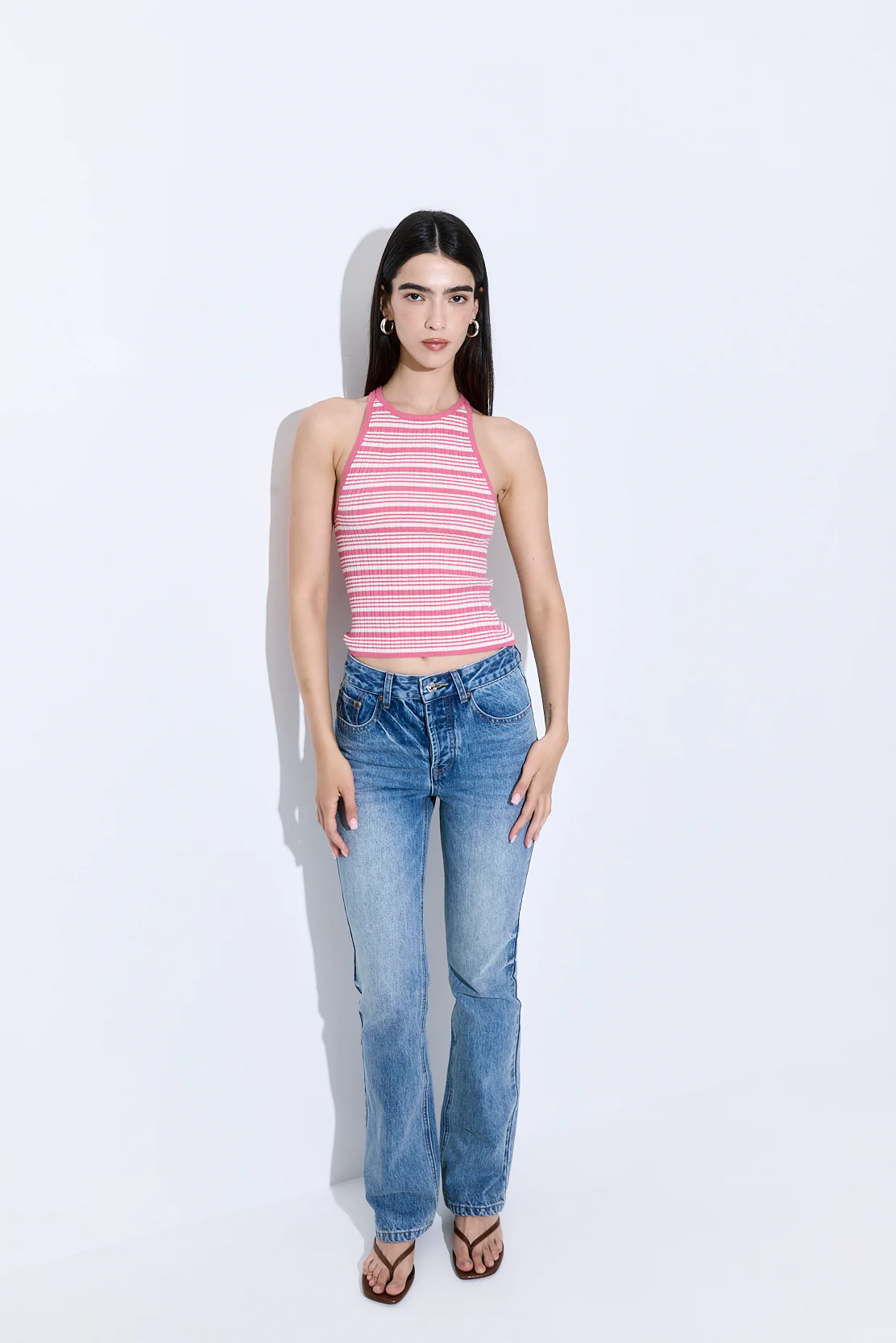 Ribbed Crew Neck Tank Top - Image 3