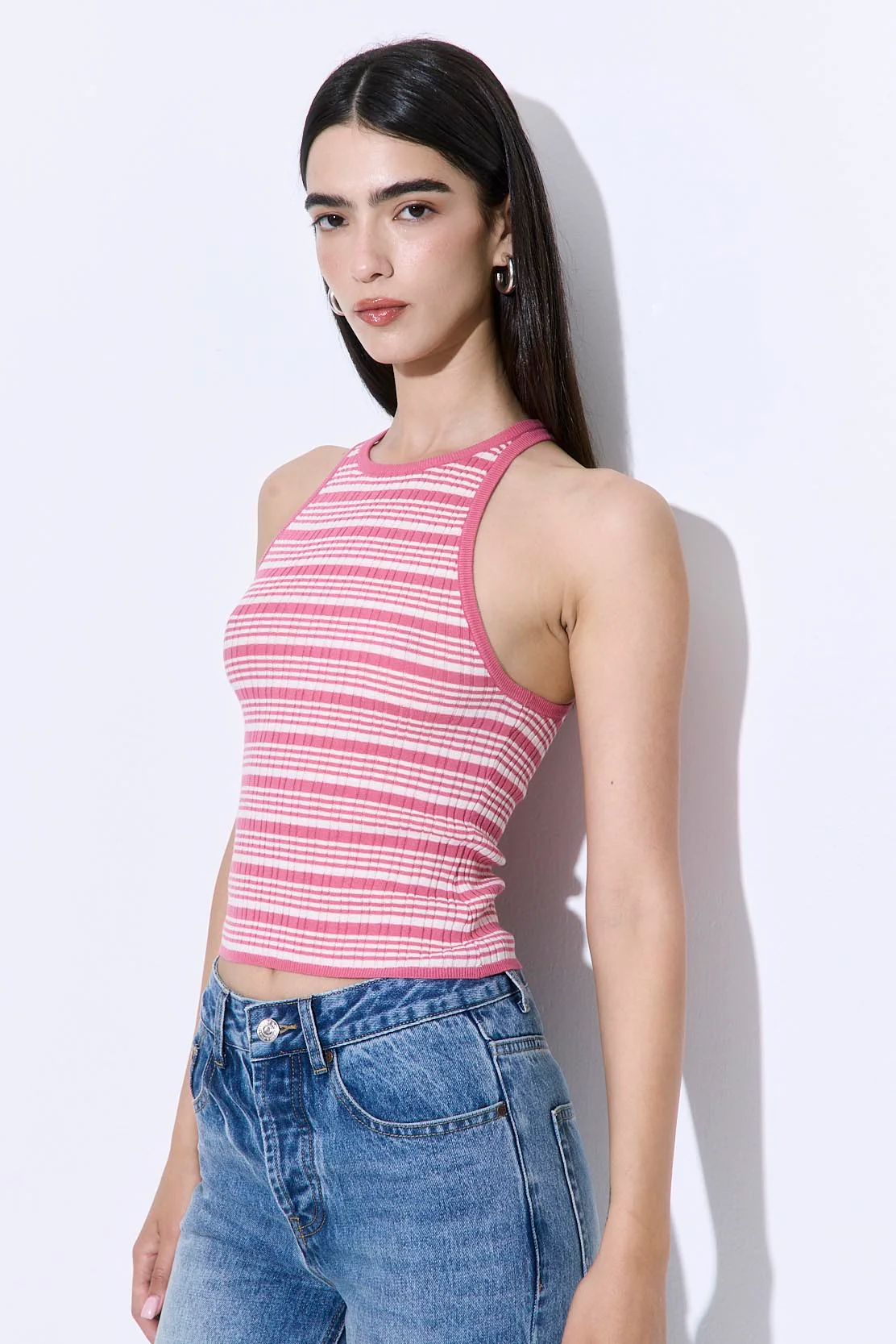 Ribbed Crew Neck Tank Top - Image 4