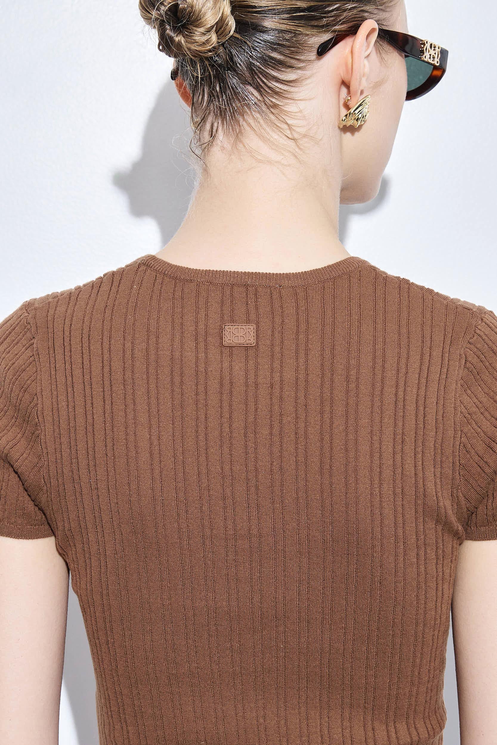 Ribbed Crew Neck Tee - Image 6