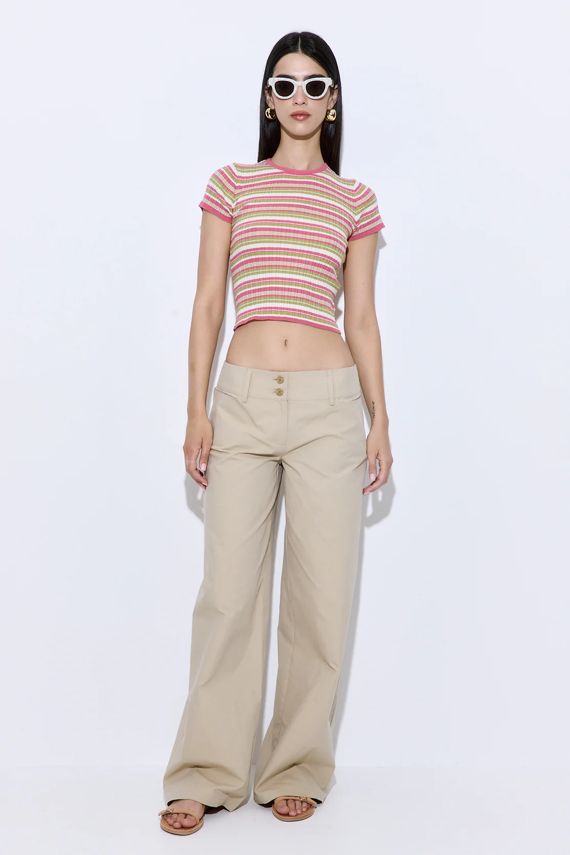 Ribbed Crew Neck Tee - Image 2