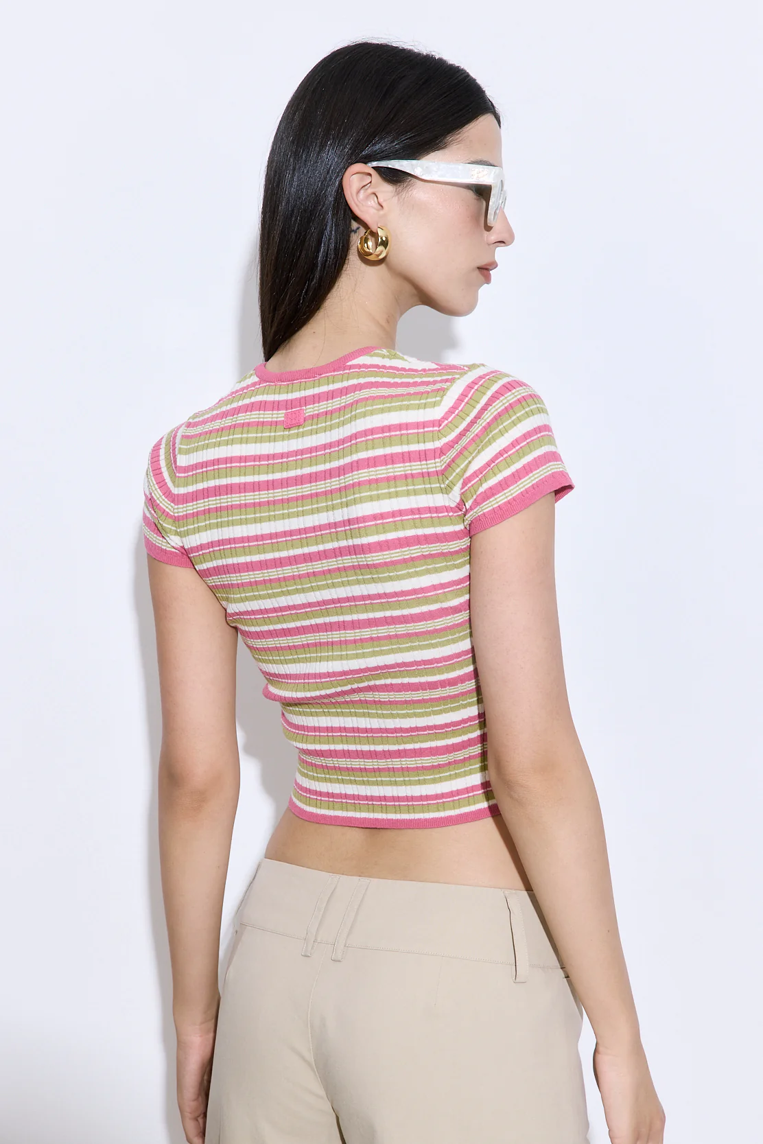 Ribbed Crew Neck Tee - Image 5