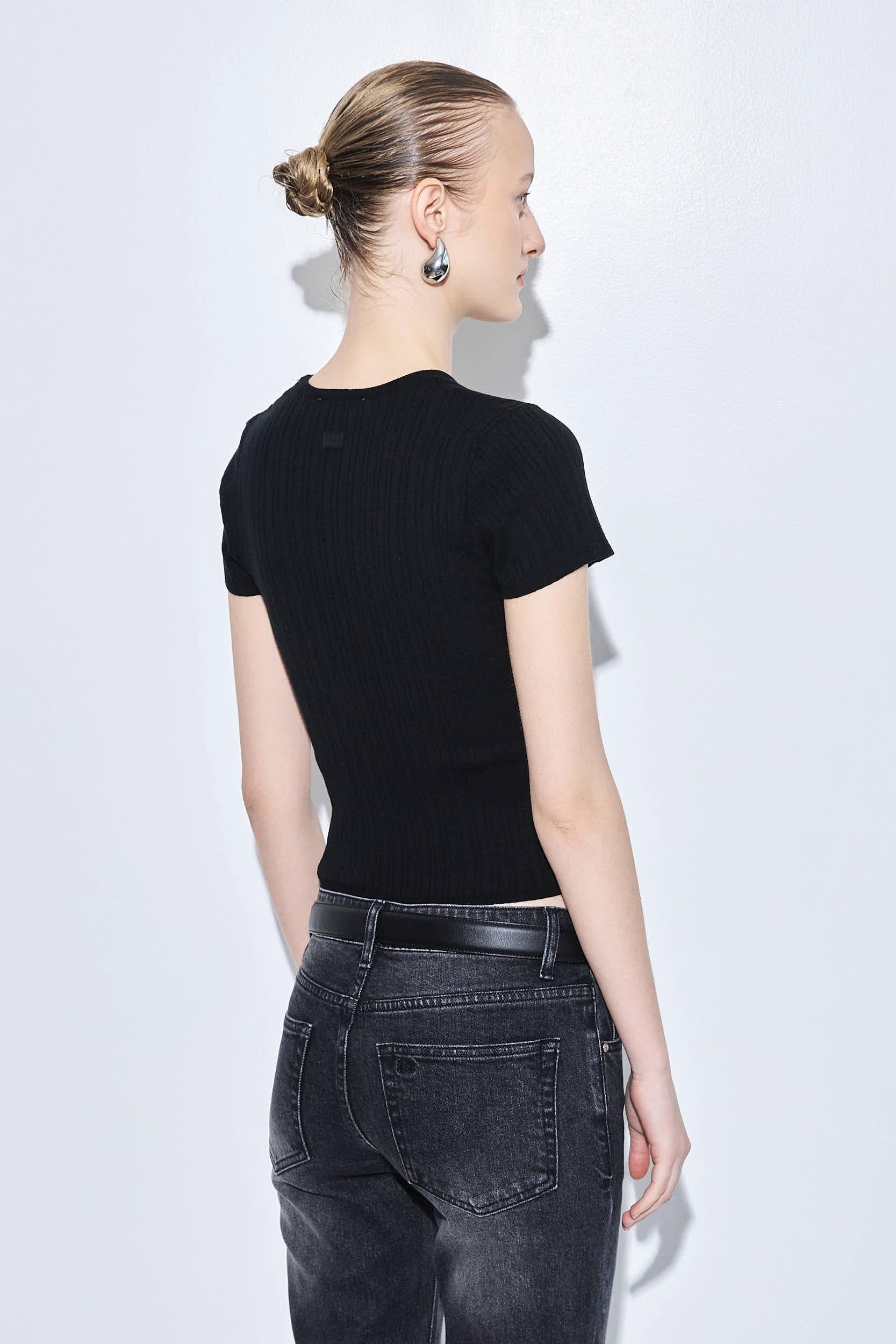 Ribbed Crew Neck Tee - Image 5