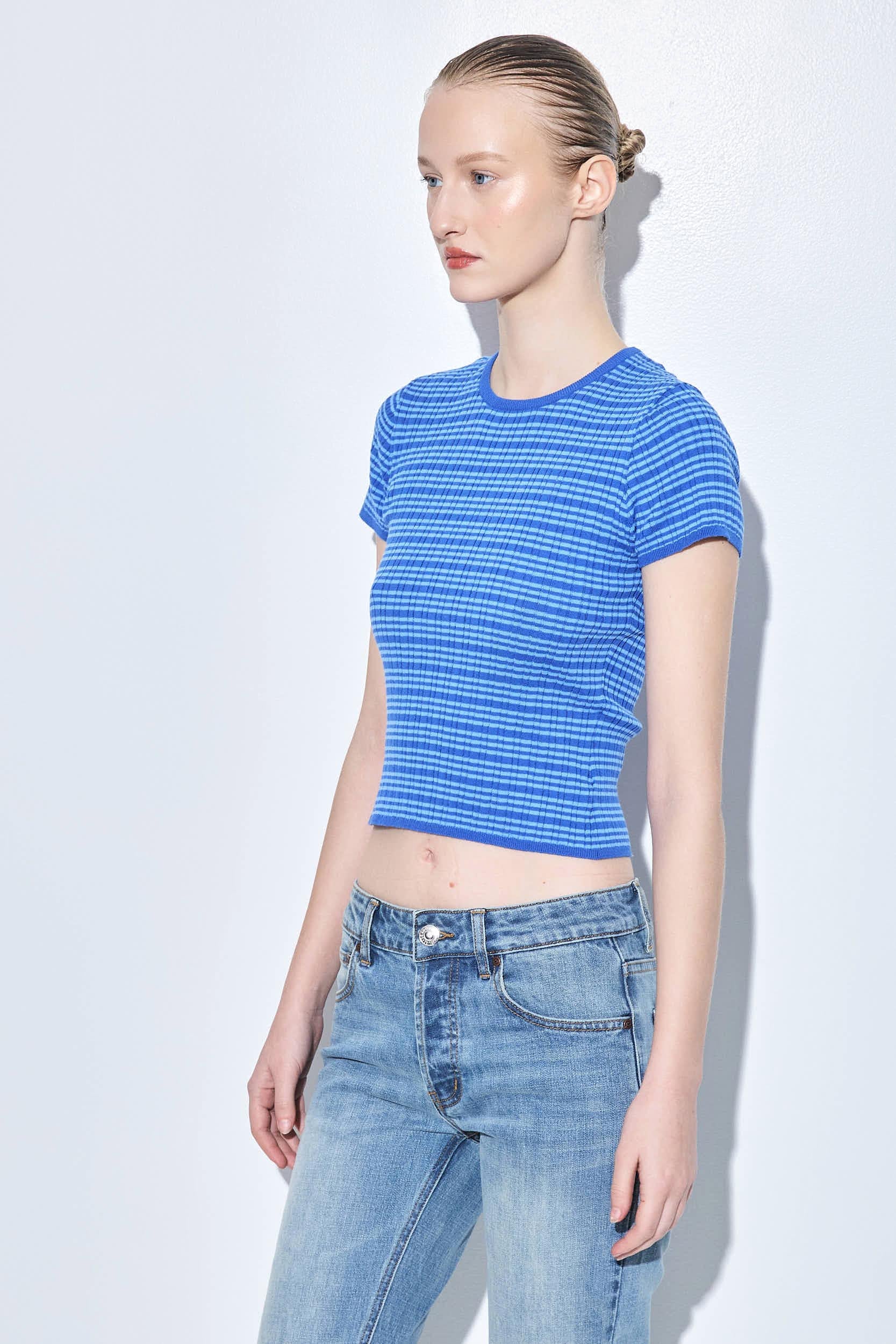 Ribbed Crew Neck Tee - Image 4