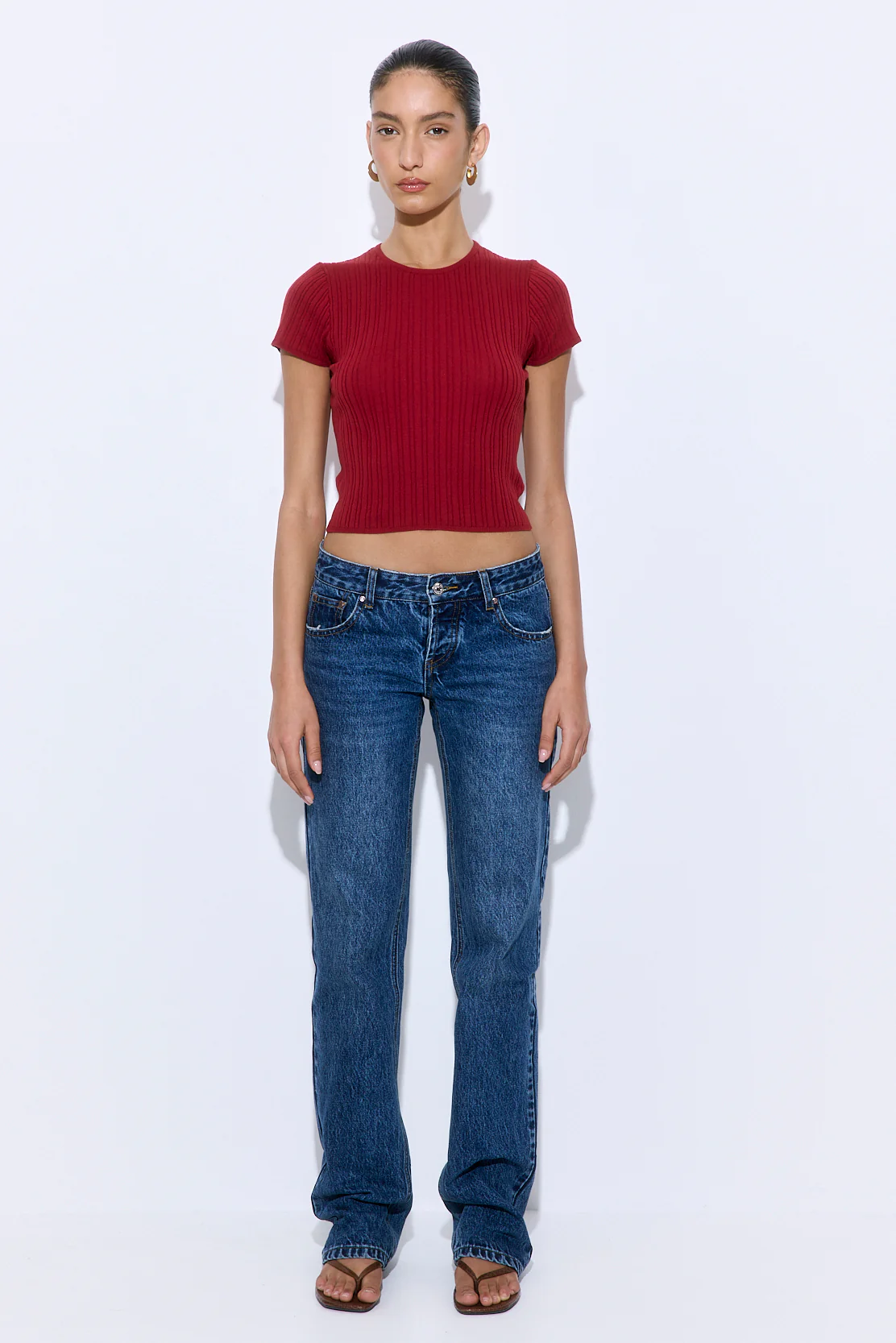 Ribbed Crew Neck Tee - Image 2