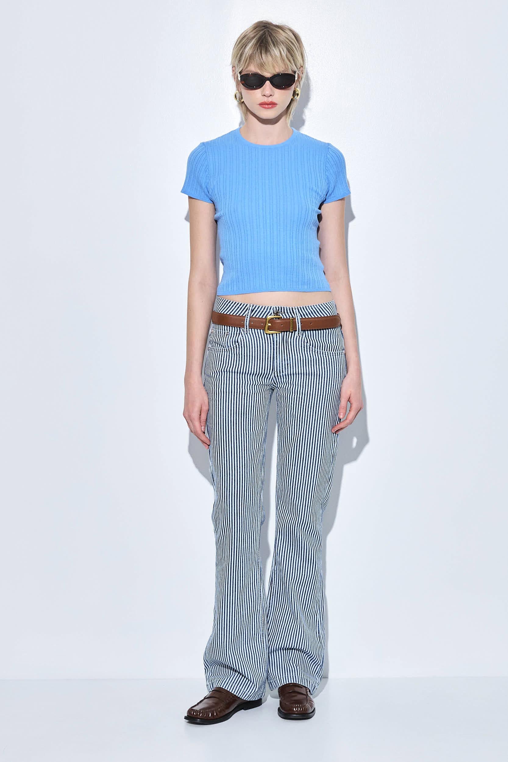 Ribbed Crew Neck Tee - Image 2