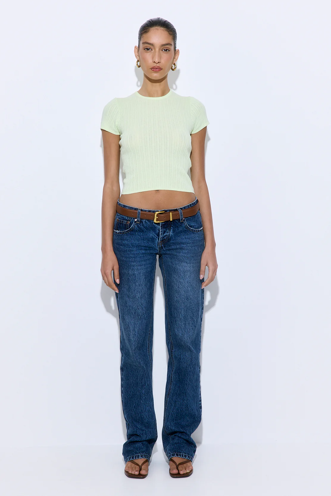 Ribbed Crew Neck Tee - Image 2