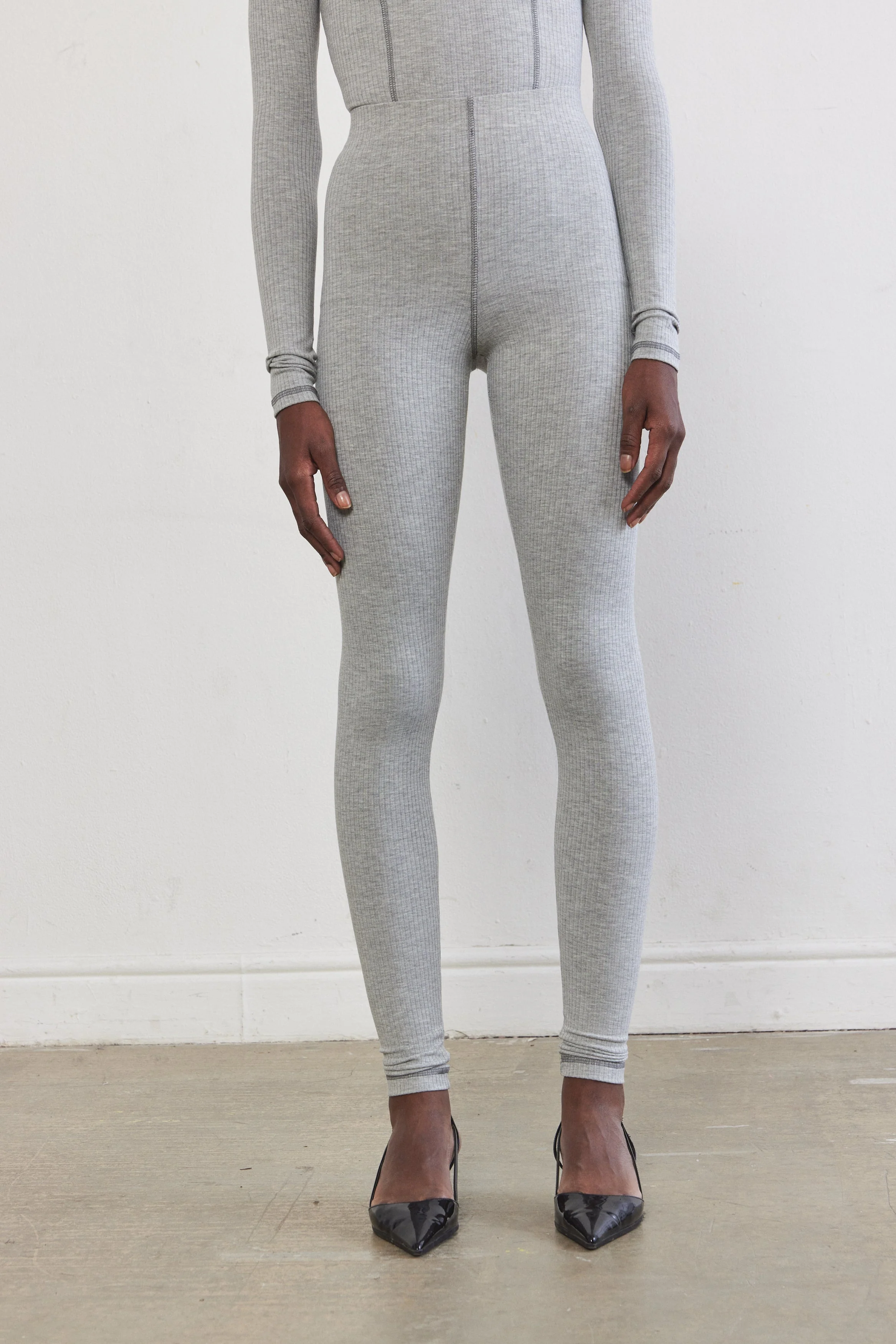 Ribbed Flat-Lock Leggings - Image 2