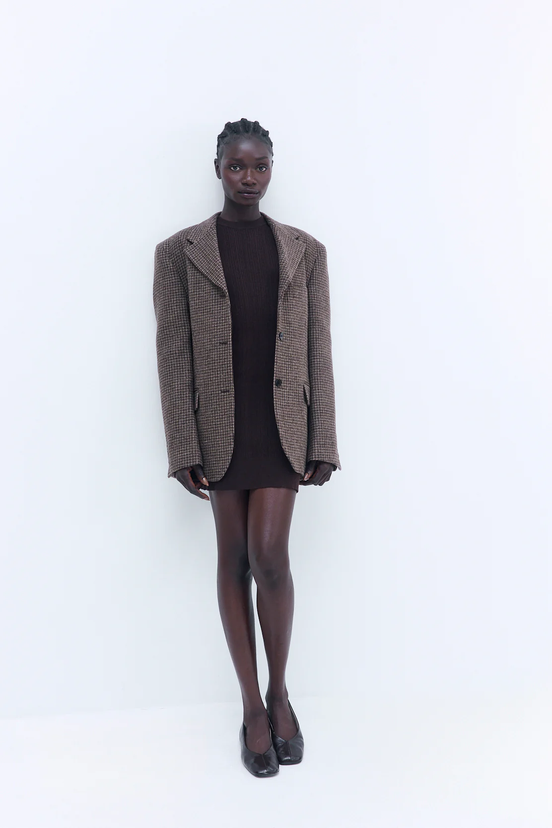 Ribbed Long Sleeve Mini Dress - Image 3