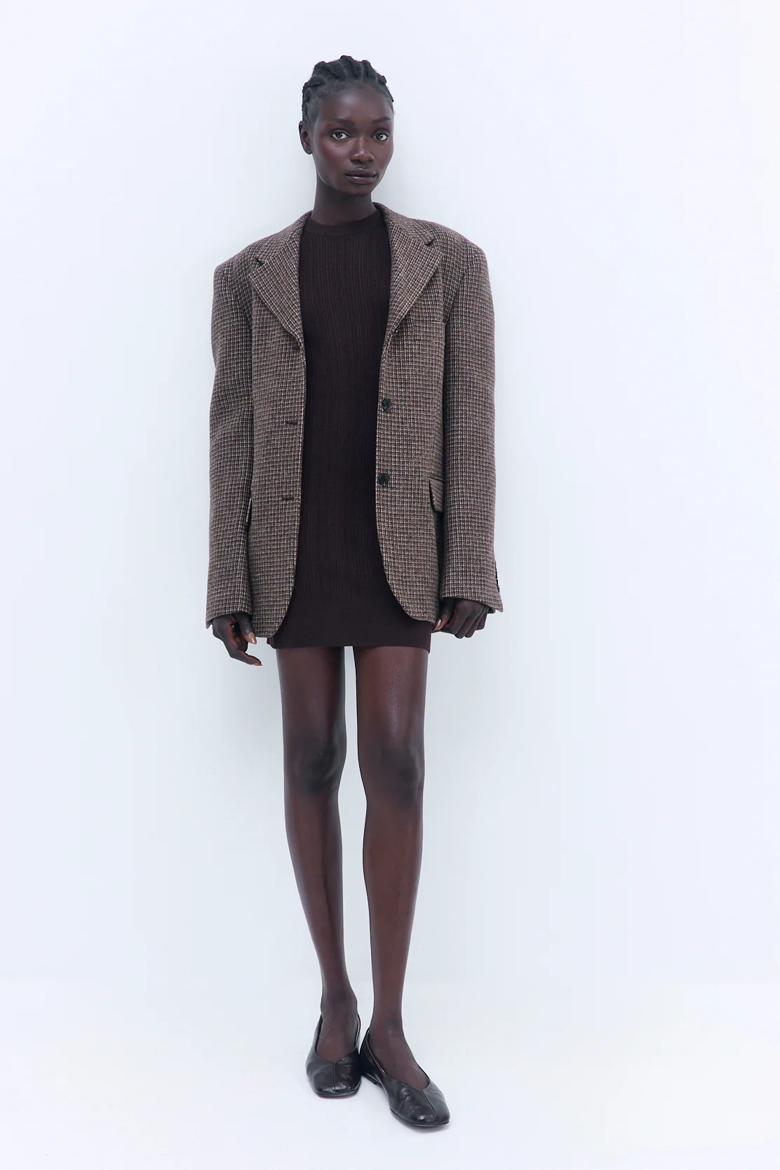 Ribbed Long Sleeve Mini Dress - Image 7