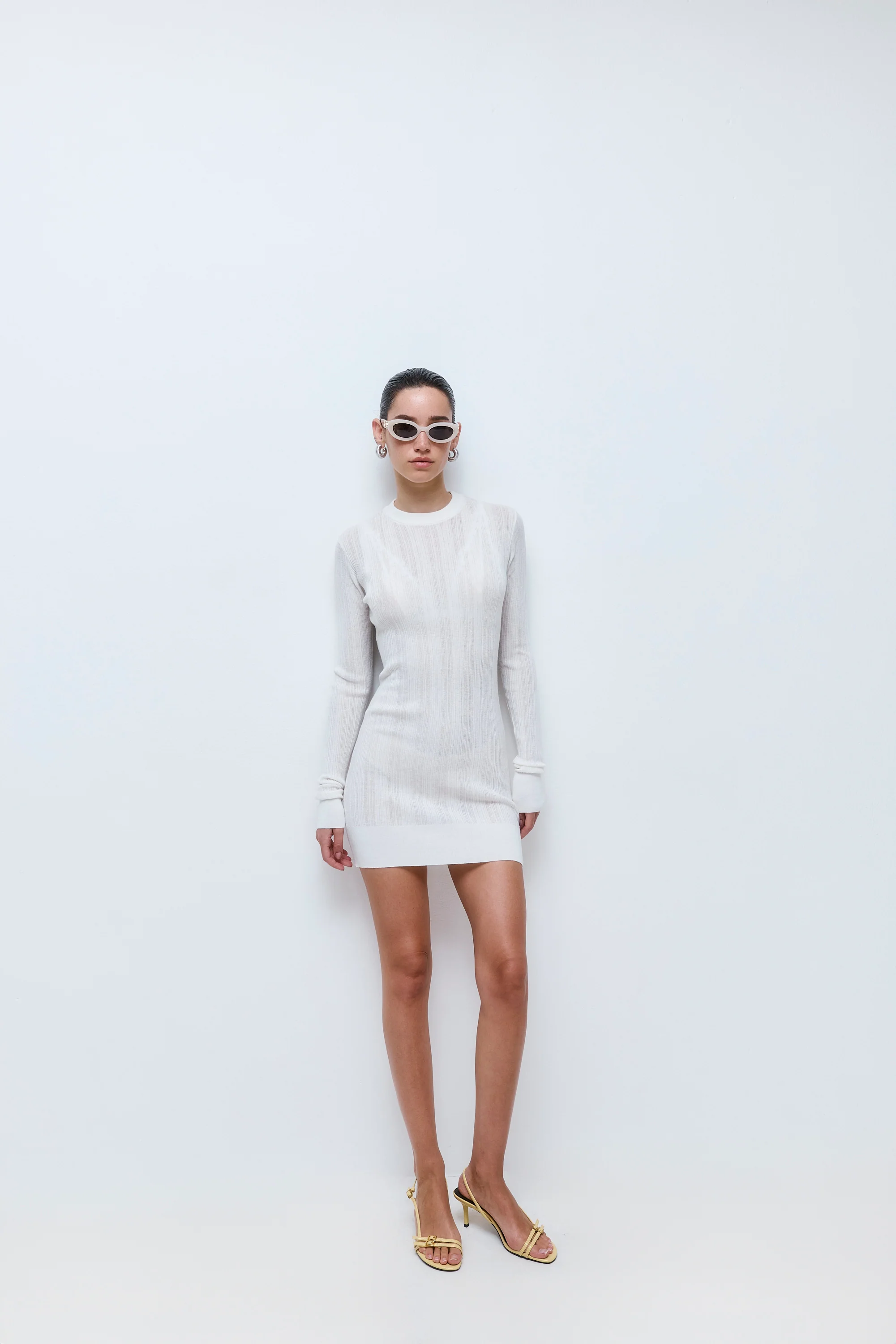 Ribbed Long Sleeve Mini Dress - Image 3