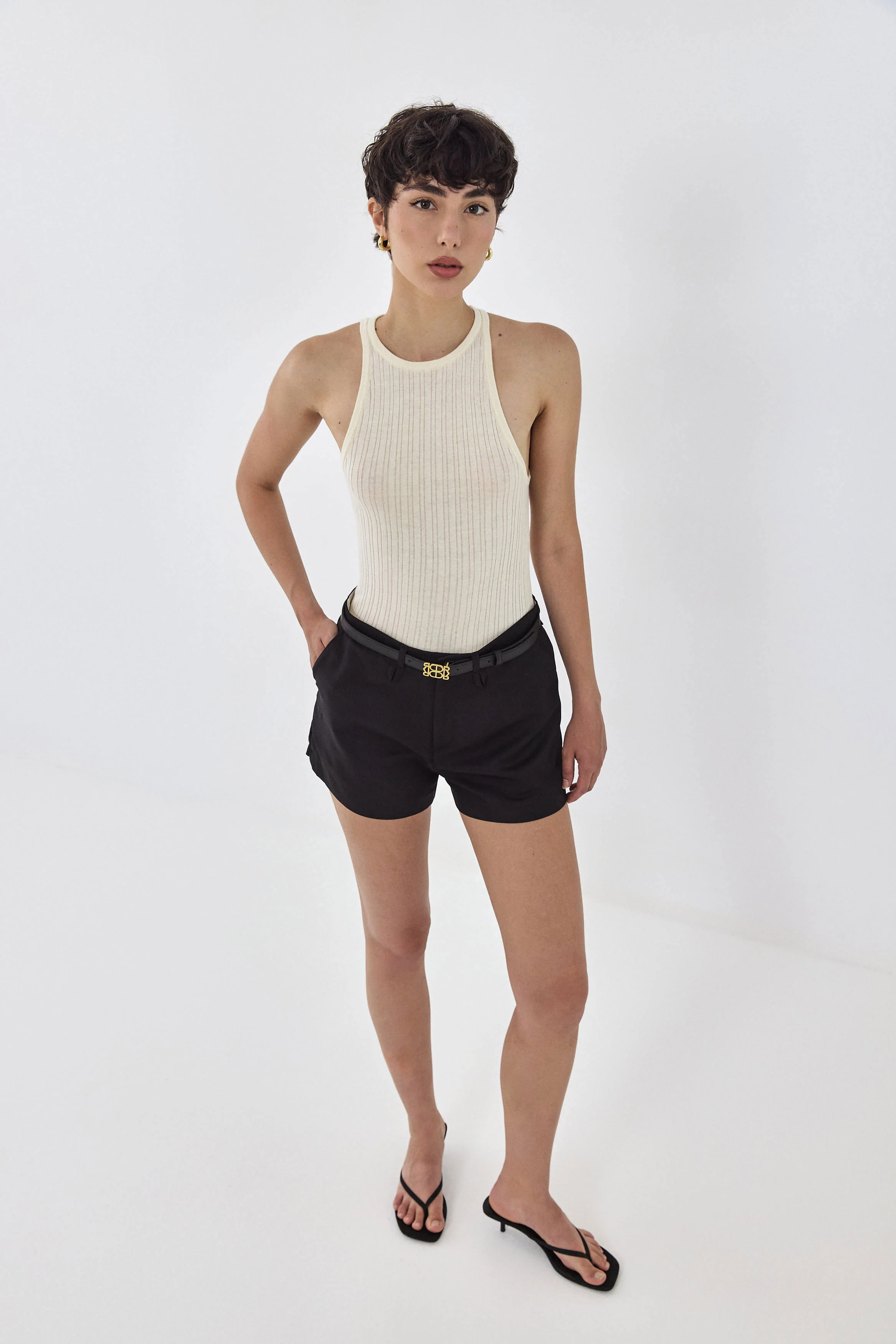 Ribbed Racer Tank Top - Image 3