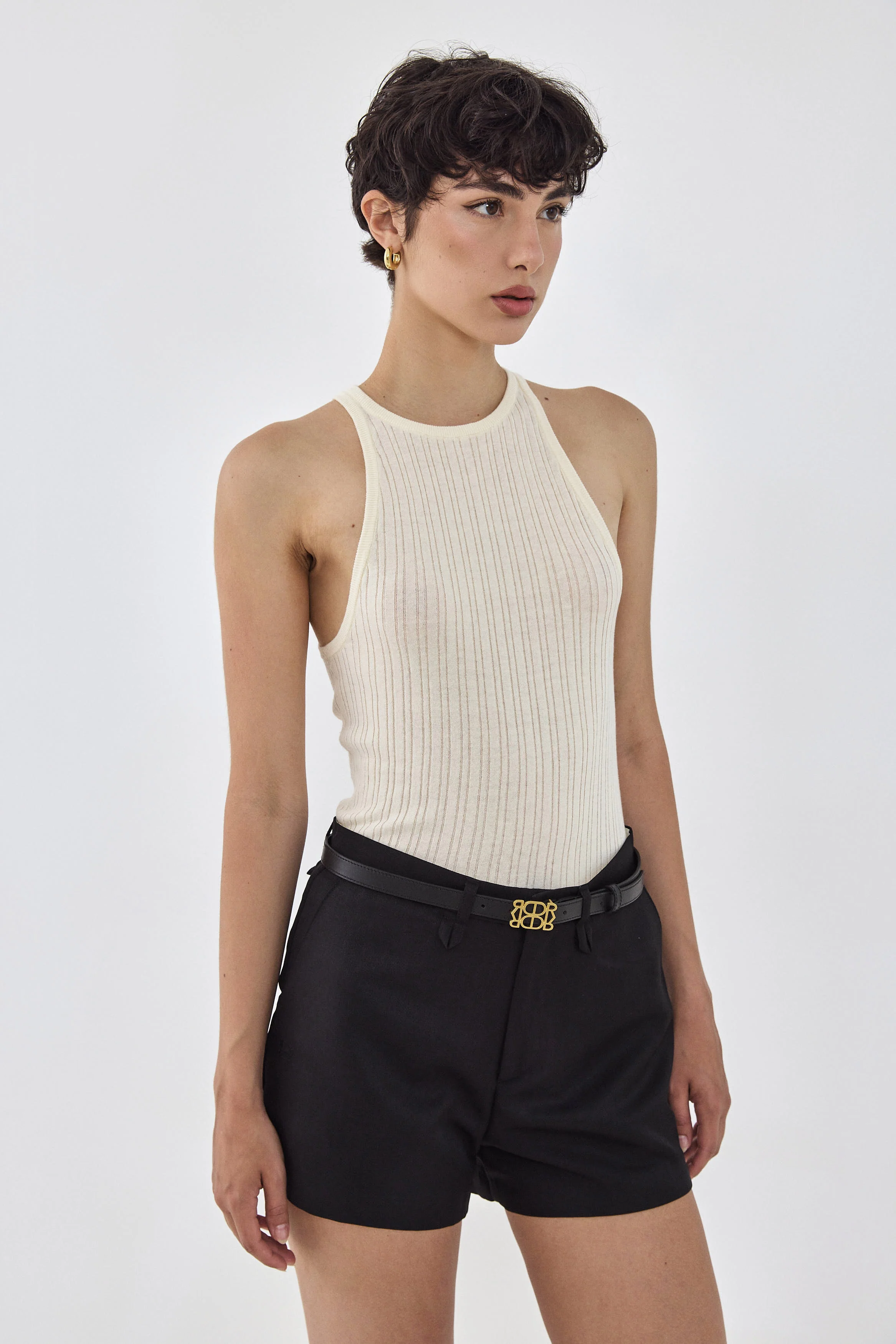 Ribbed Racer Tank Top - Image 4