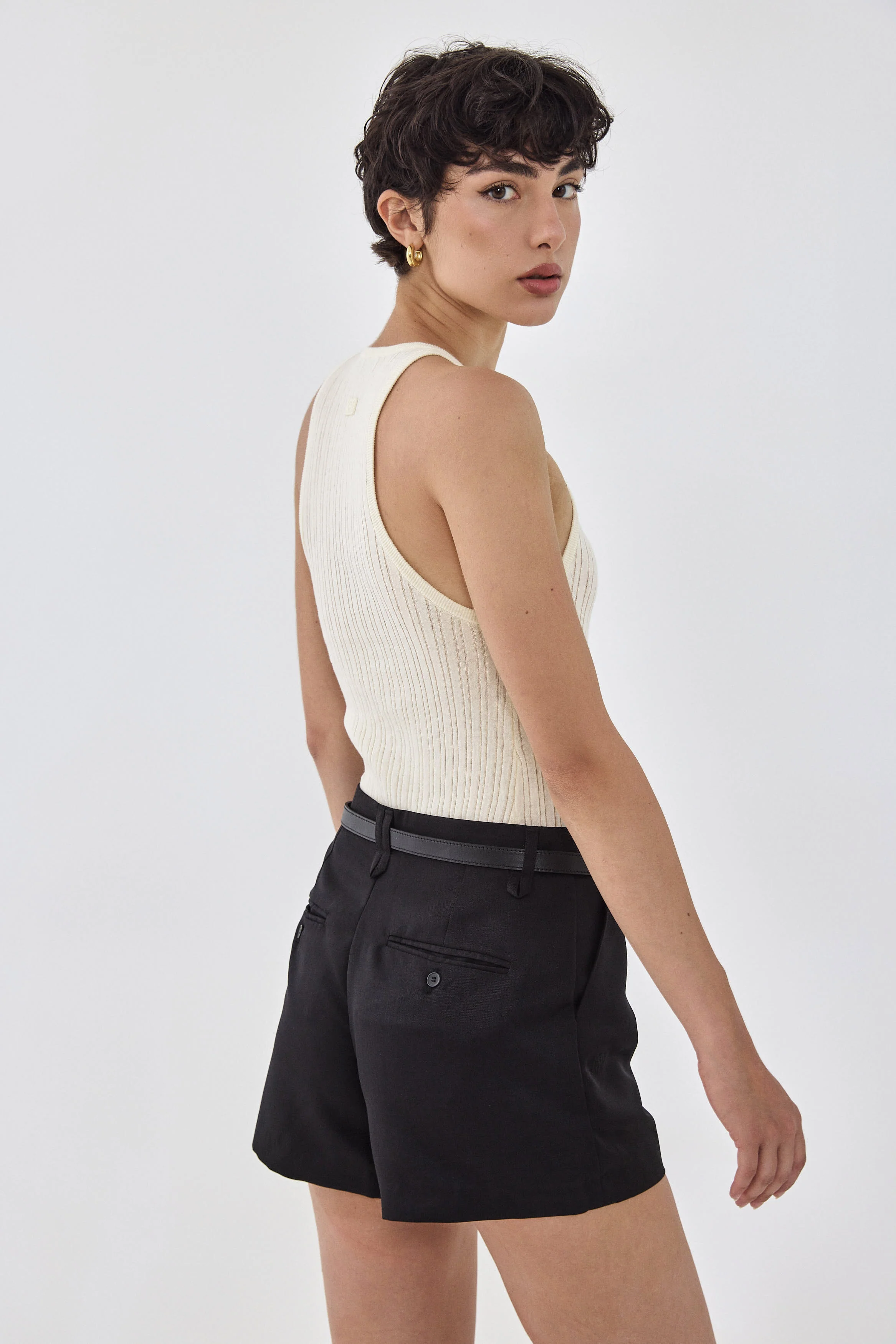 Ribbed Racer Tank Top - Image 5