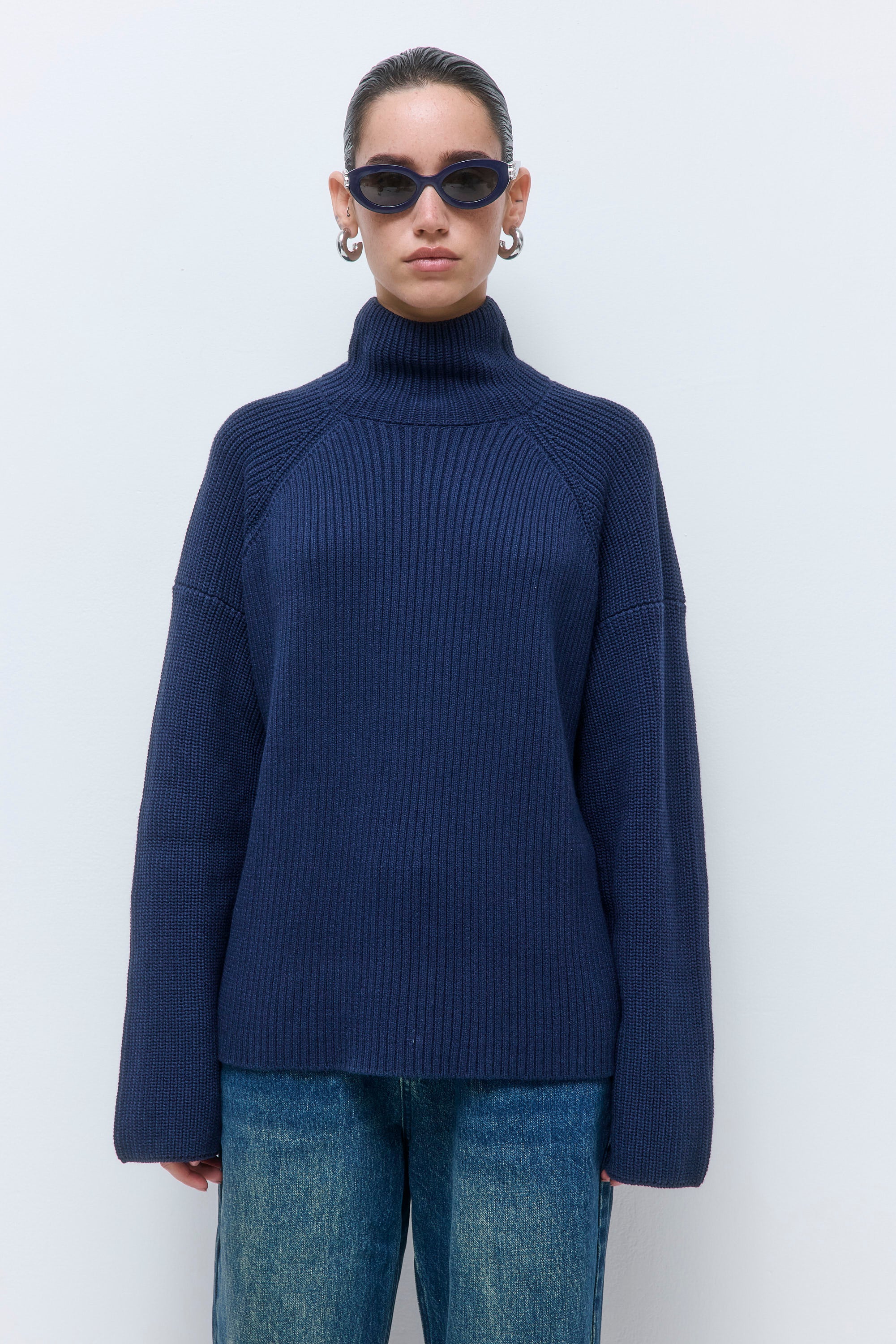 Ribbed Turtleneck Sweater