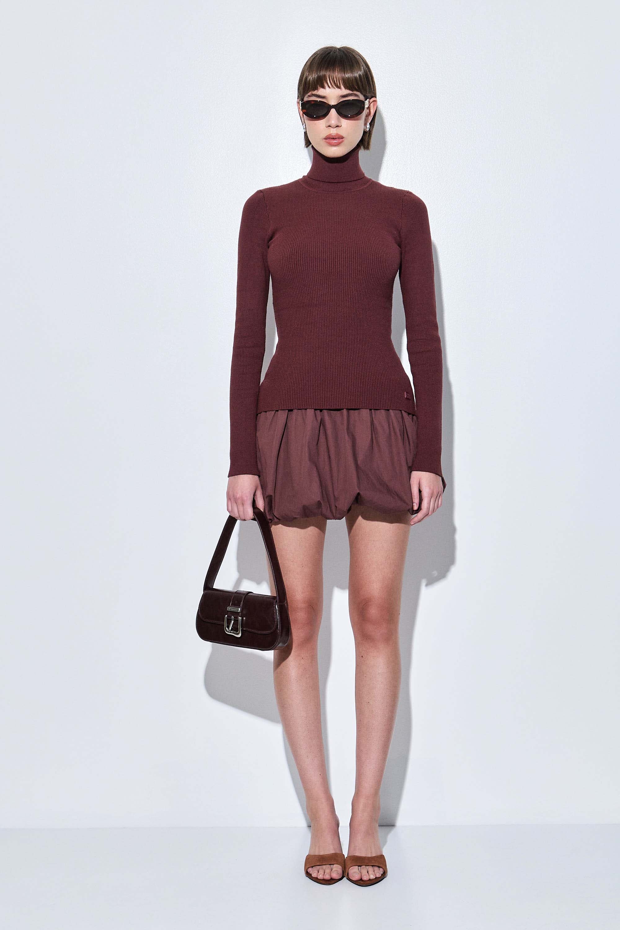 Ribbed Turtleneck Top - Image 2