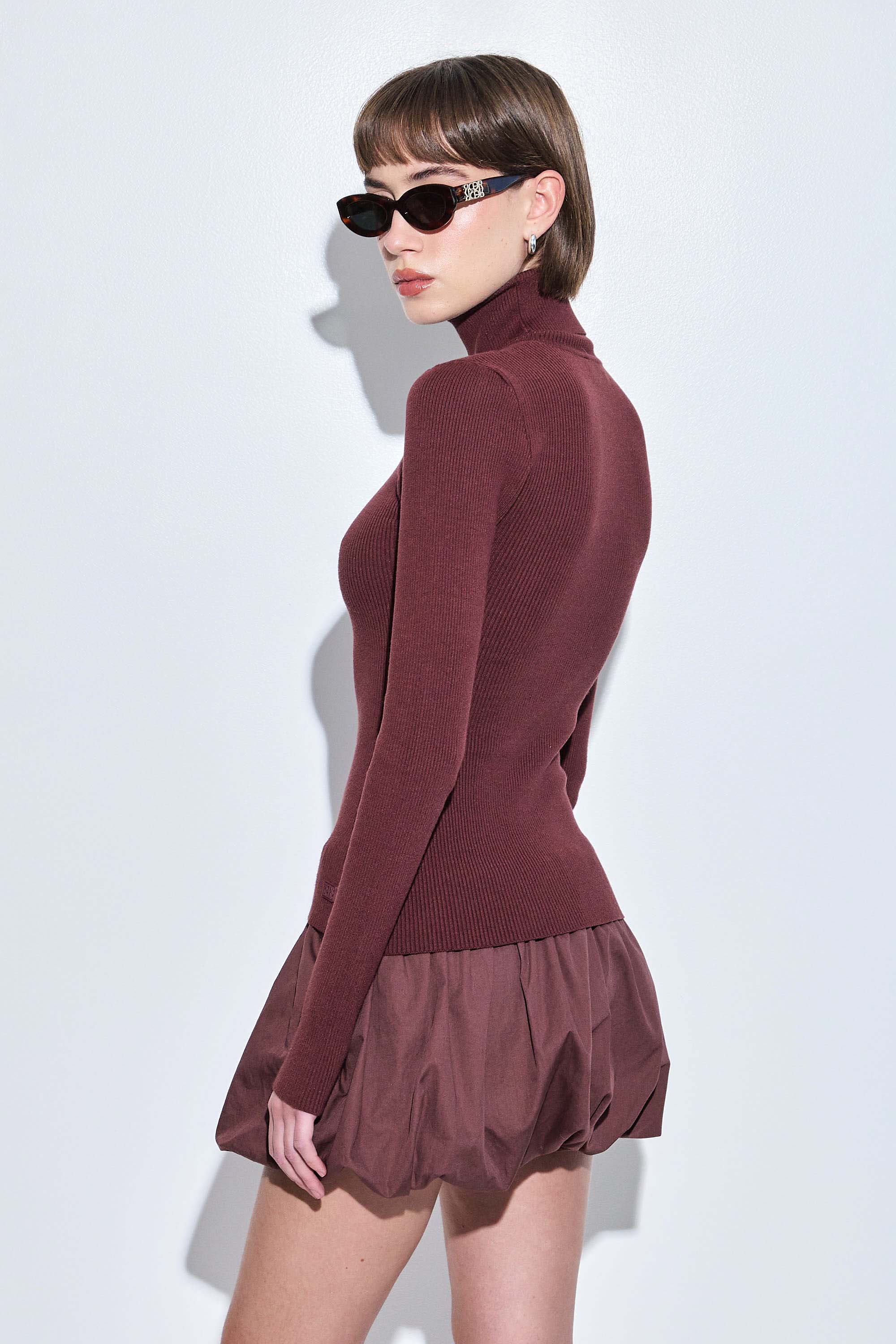 Ribbed Turtleneck Top - Image 5