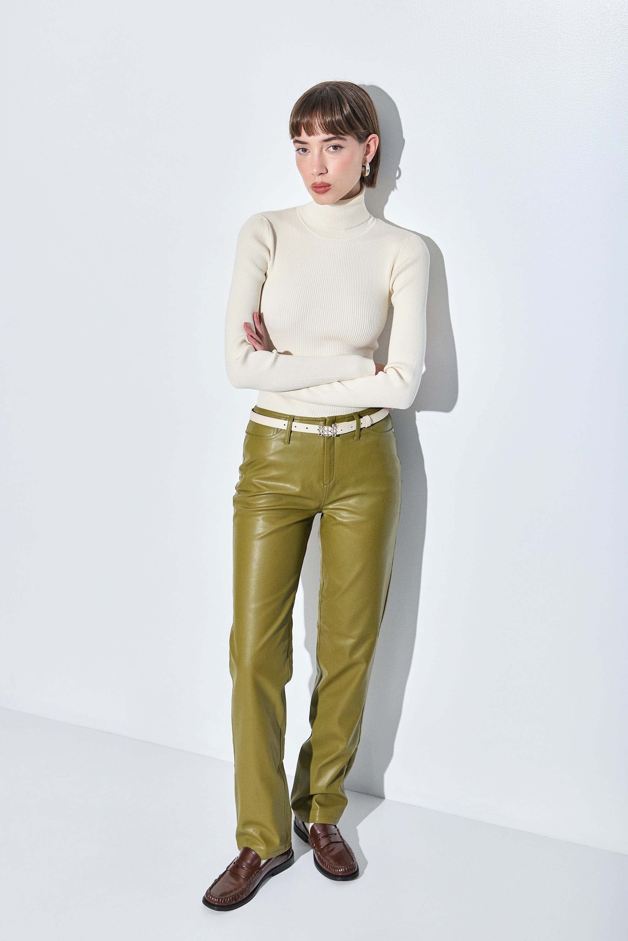 Ribbed Turtleneck Top - Image 3