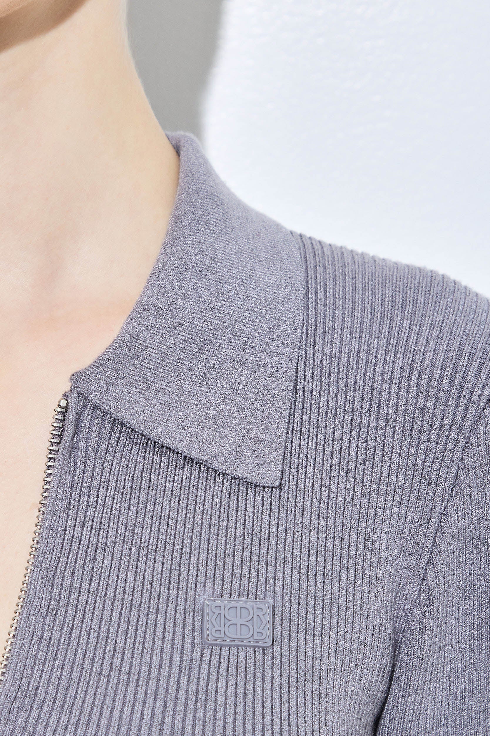 Ribbed Zipper Cardigan - Image 6
