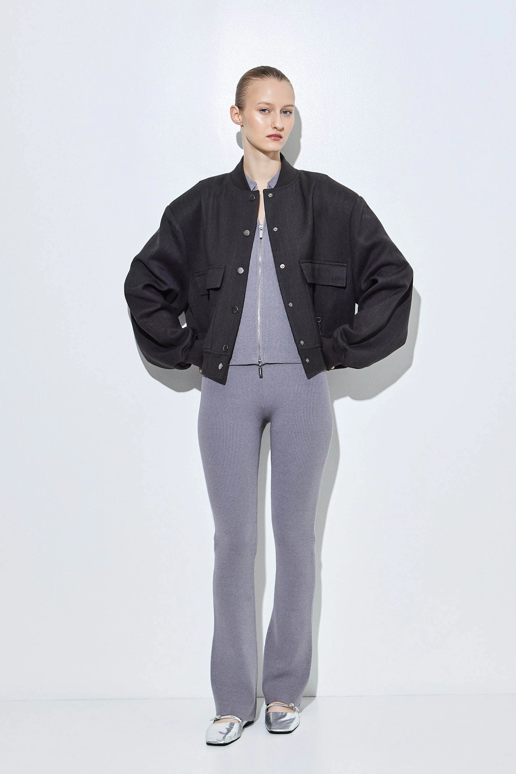 Ribbed Zipper Cardigan - Image 8