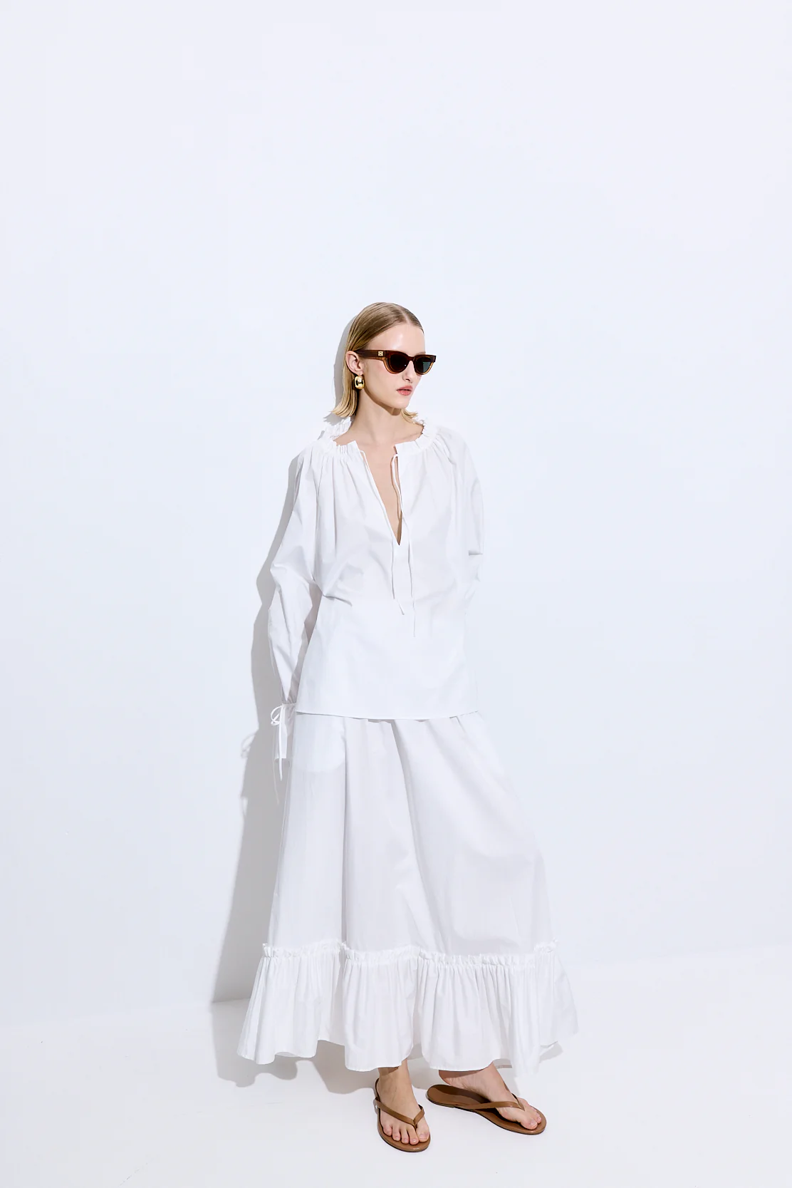 Ruffled Poplin Blouse - Image 3