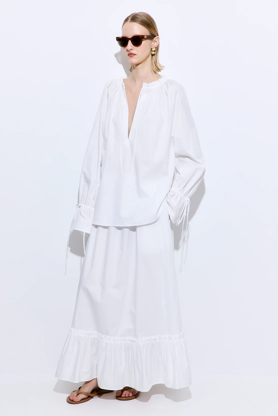 Ruffled Poplin Blouse - Image 4