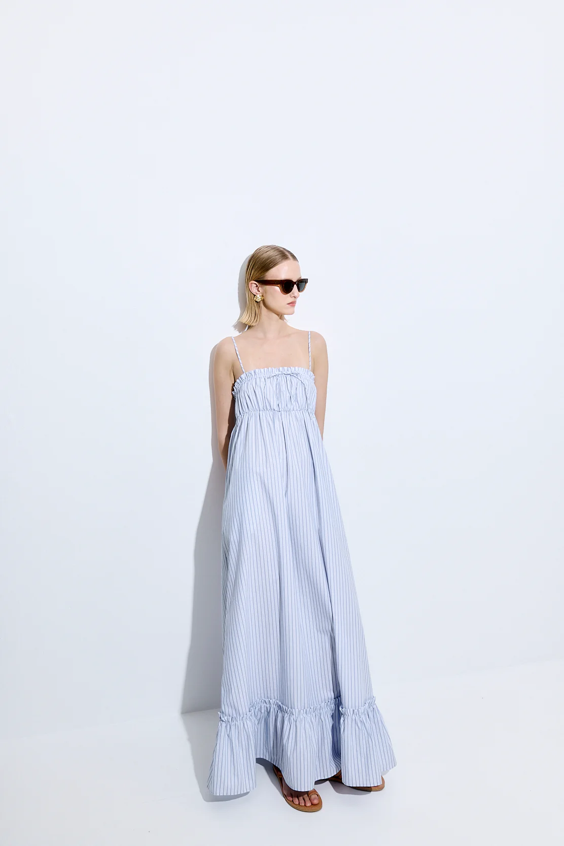 Ruffled Poplin Maxi Dress - Image 3