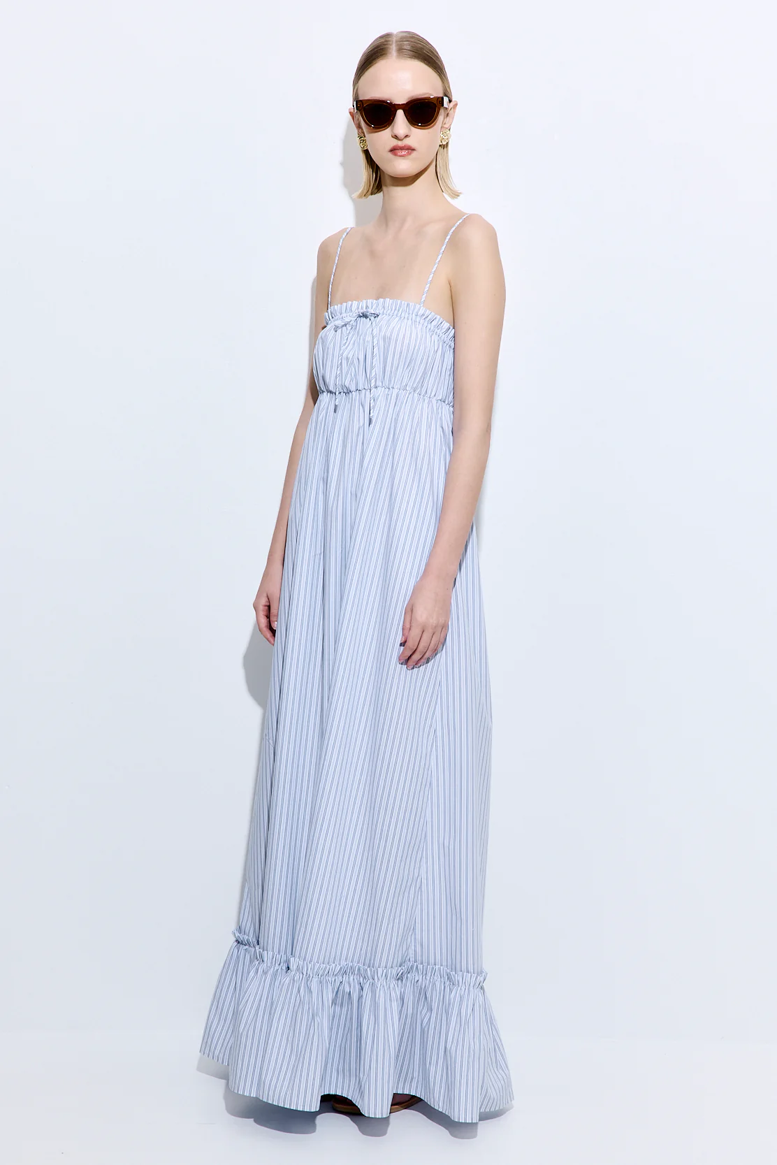 Ruffled Poplin Maxi Dress - Image 4