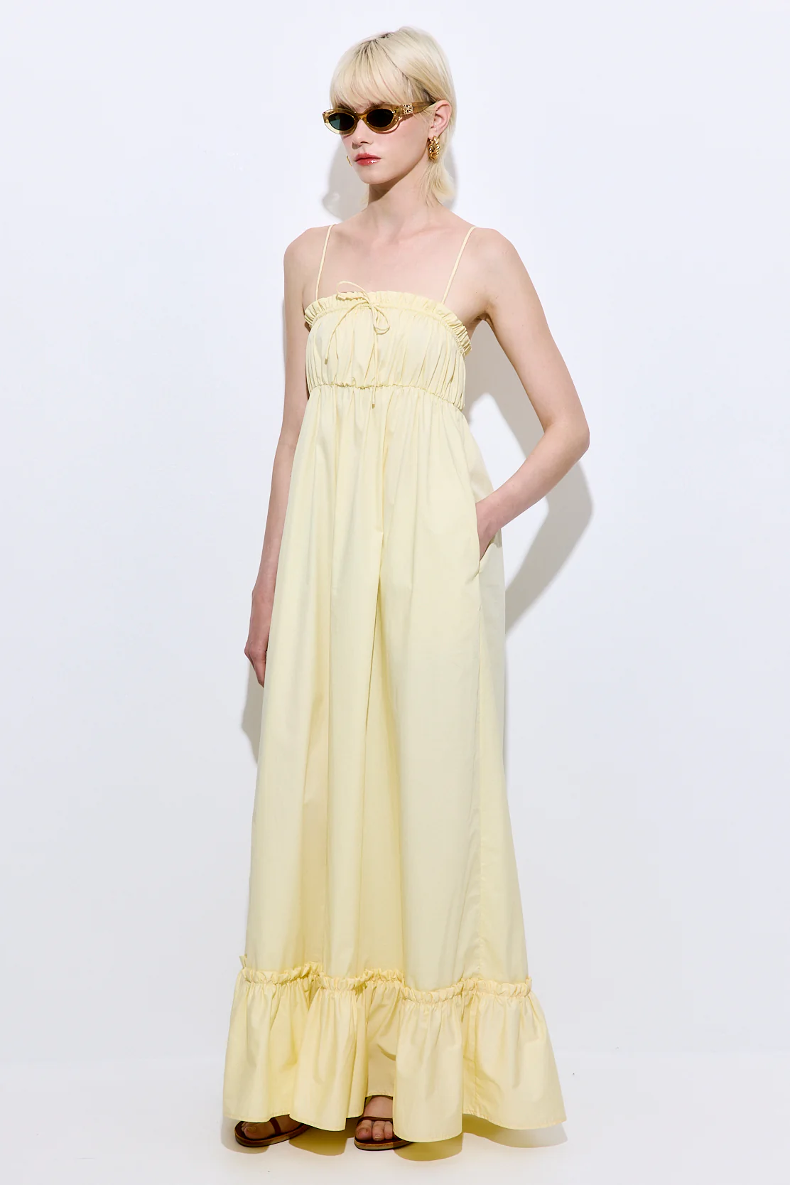 Ruffled Poplin Maxi Dress - Image 4