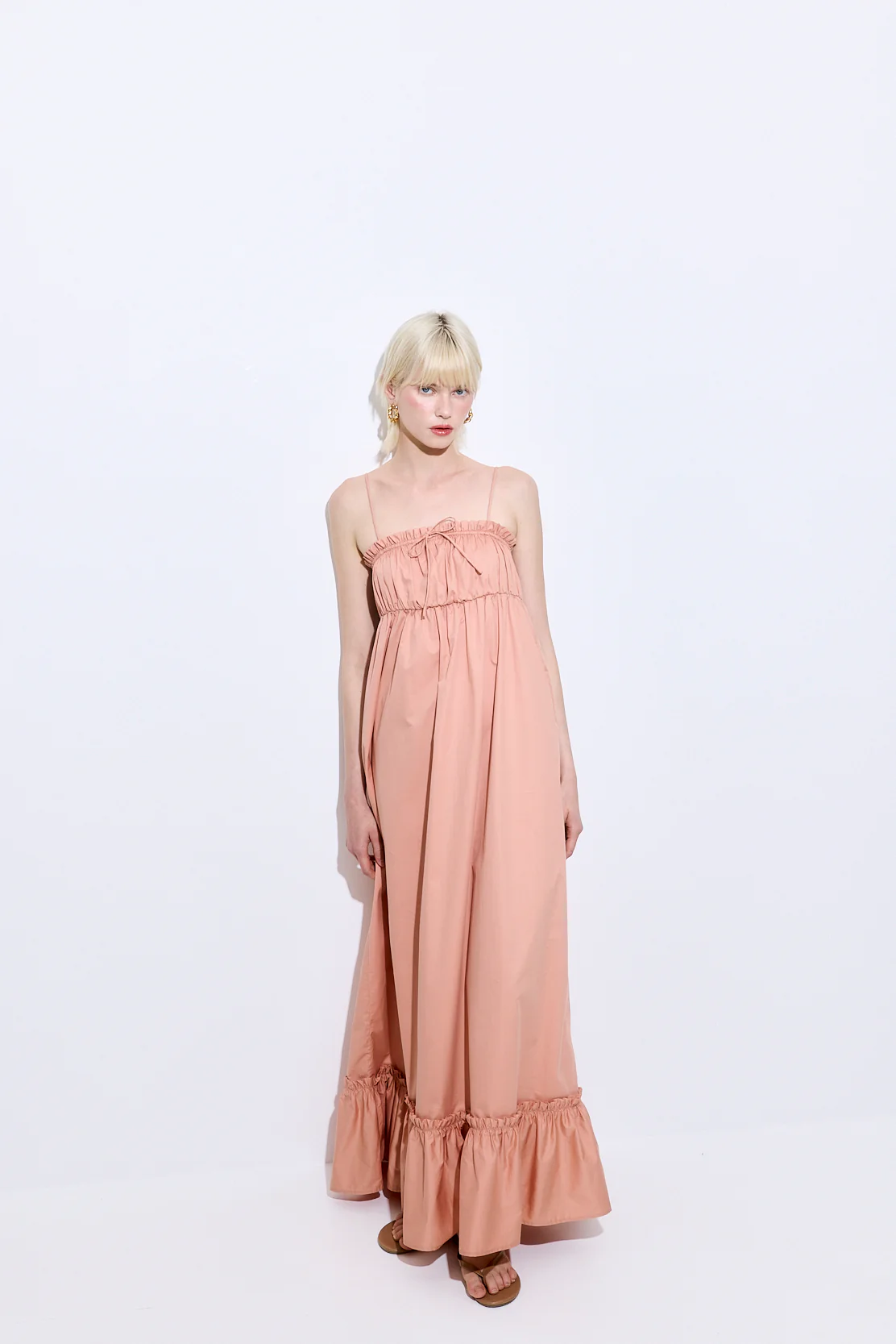 Ruffled Poplin Maxi Dress - Image 3