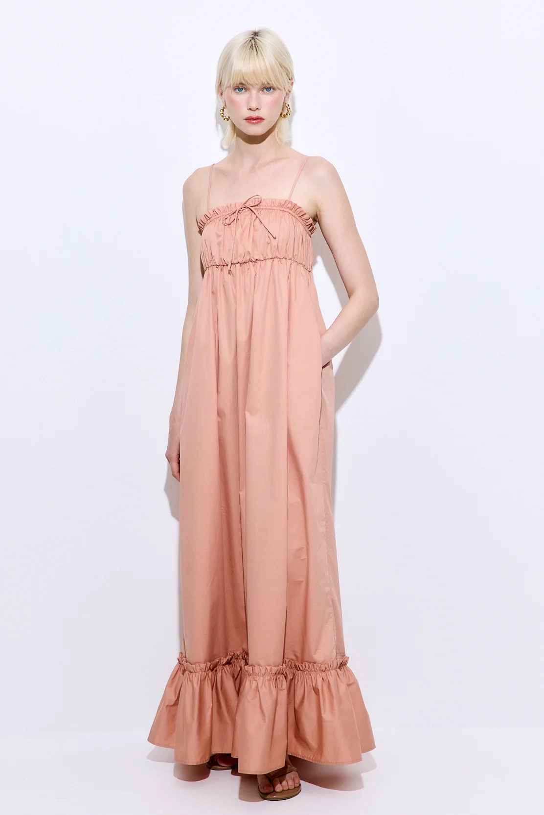 Ruffled Poplin Maxi Dress - Image 4