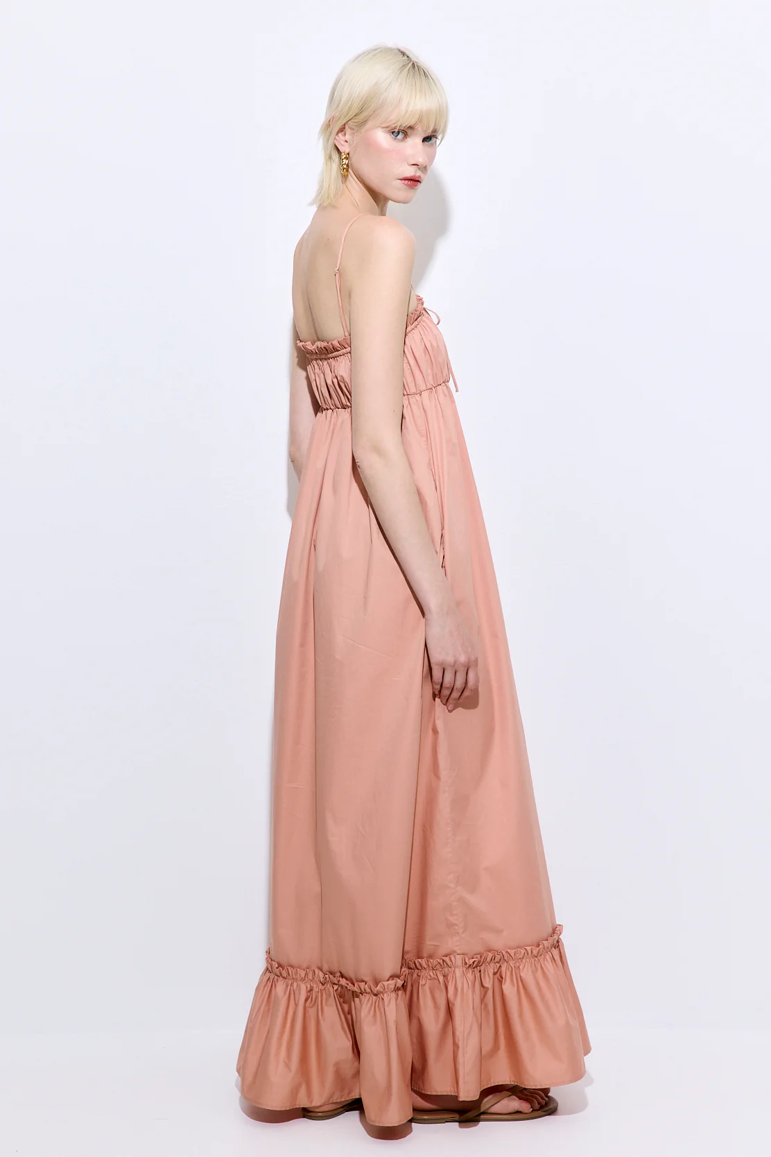 Ruffled Poplin Maxi Dress - Image 5
