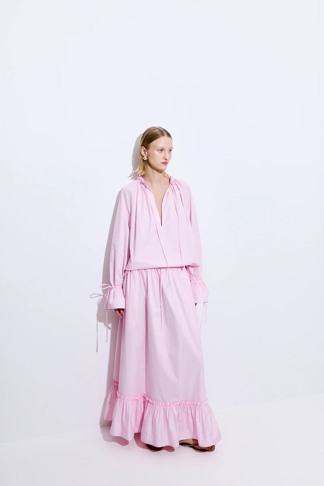 Ruffled Poplin Maxi Skirt - Image 3