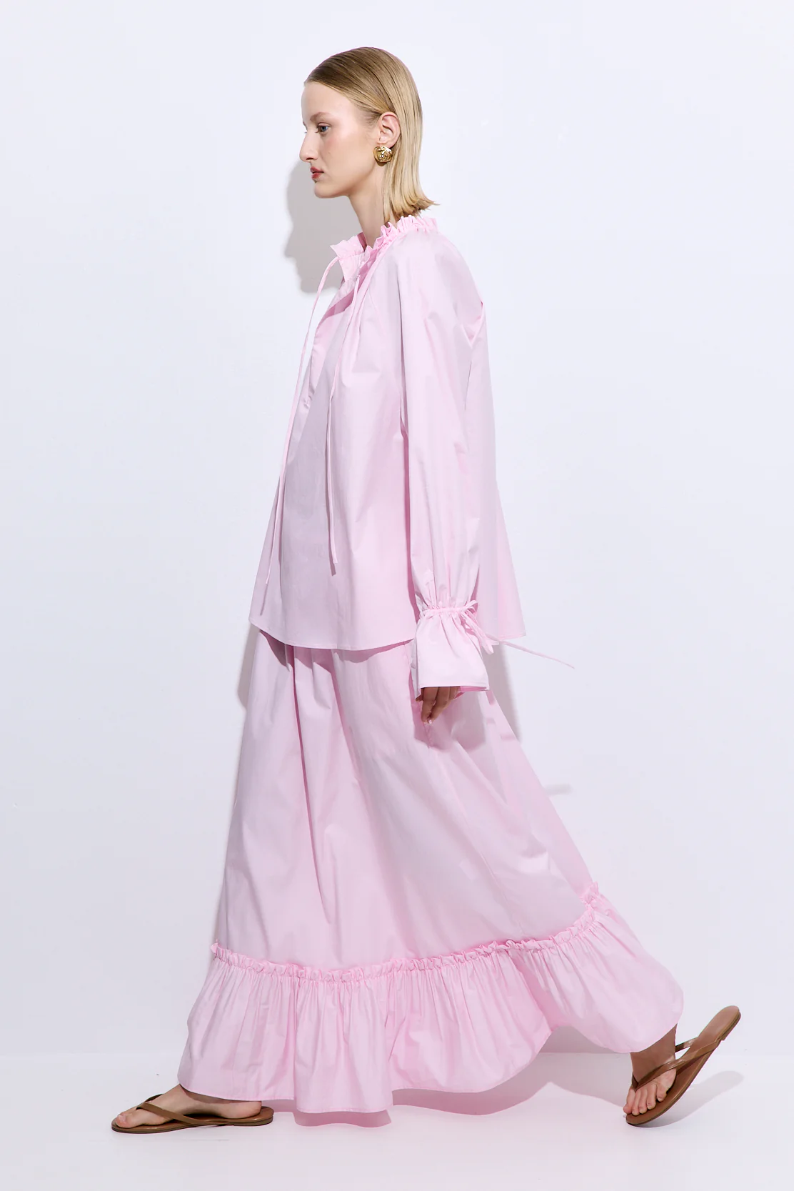 Ruffled Poplin Maxi Skirt - Image 8