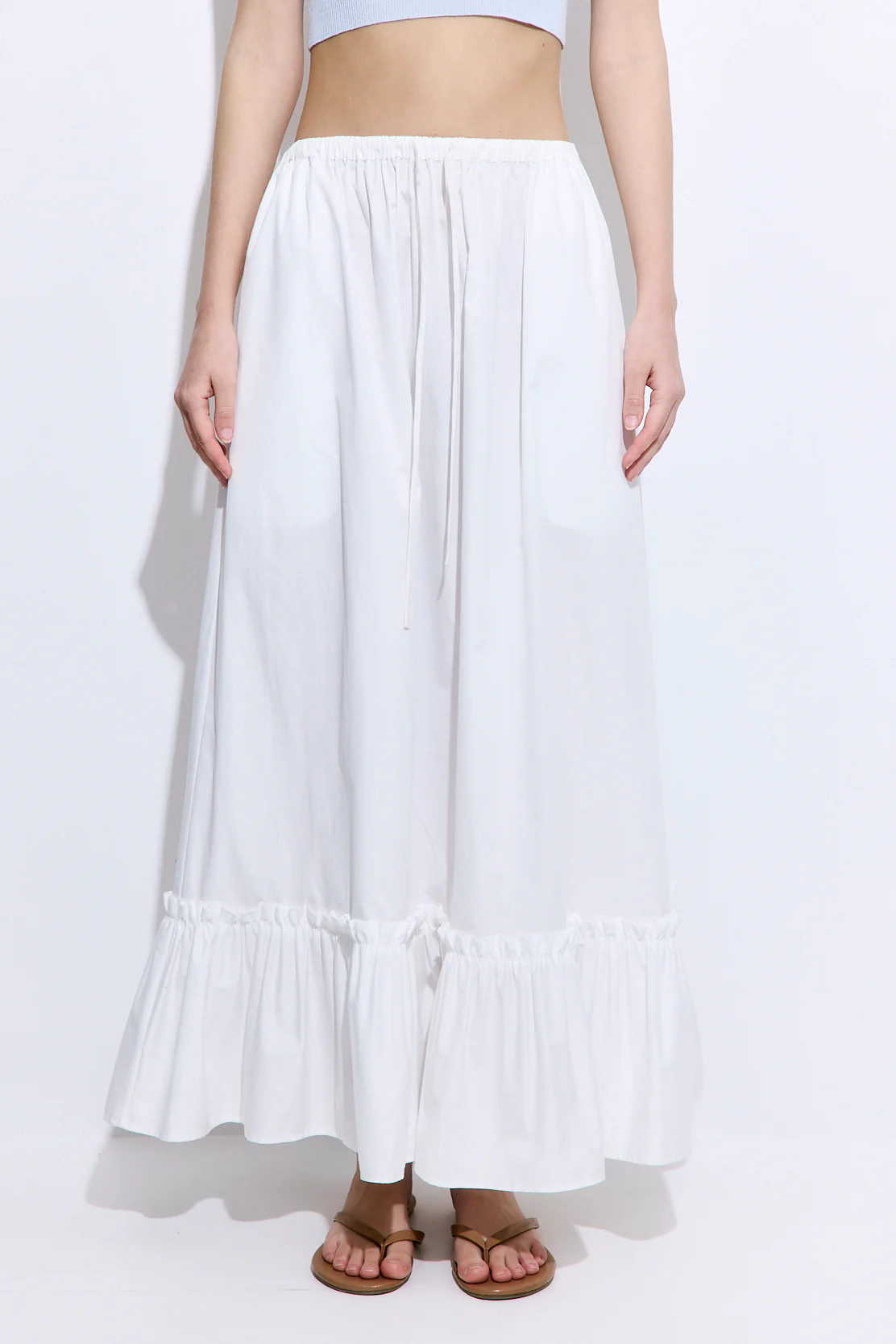 Ruffled Poplin Maxi Skirt - Image 2