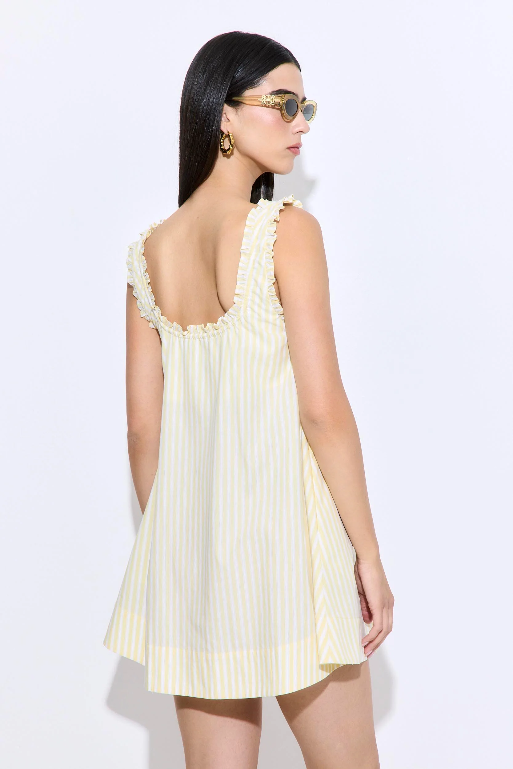 Ruffled Poplin Mini Dress - Image 4