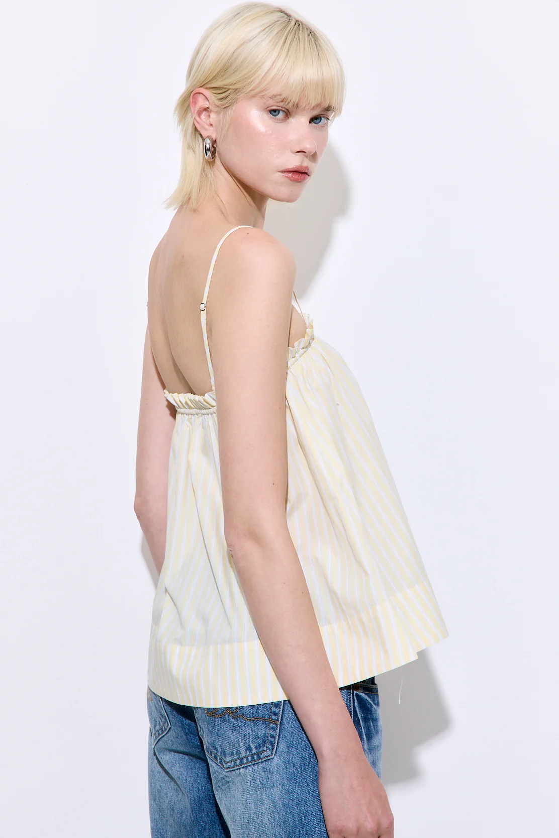 Ruffled Poplin Strappy Top - Image 5