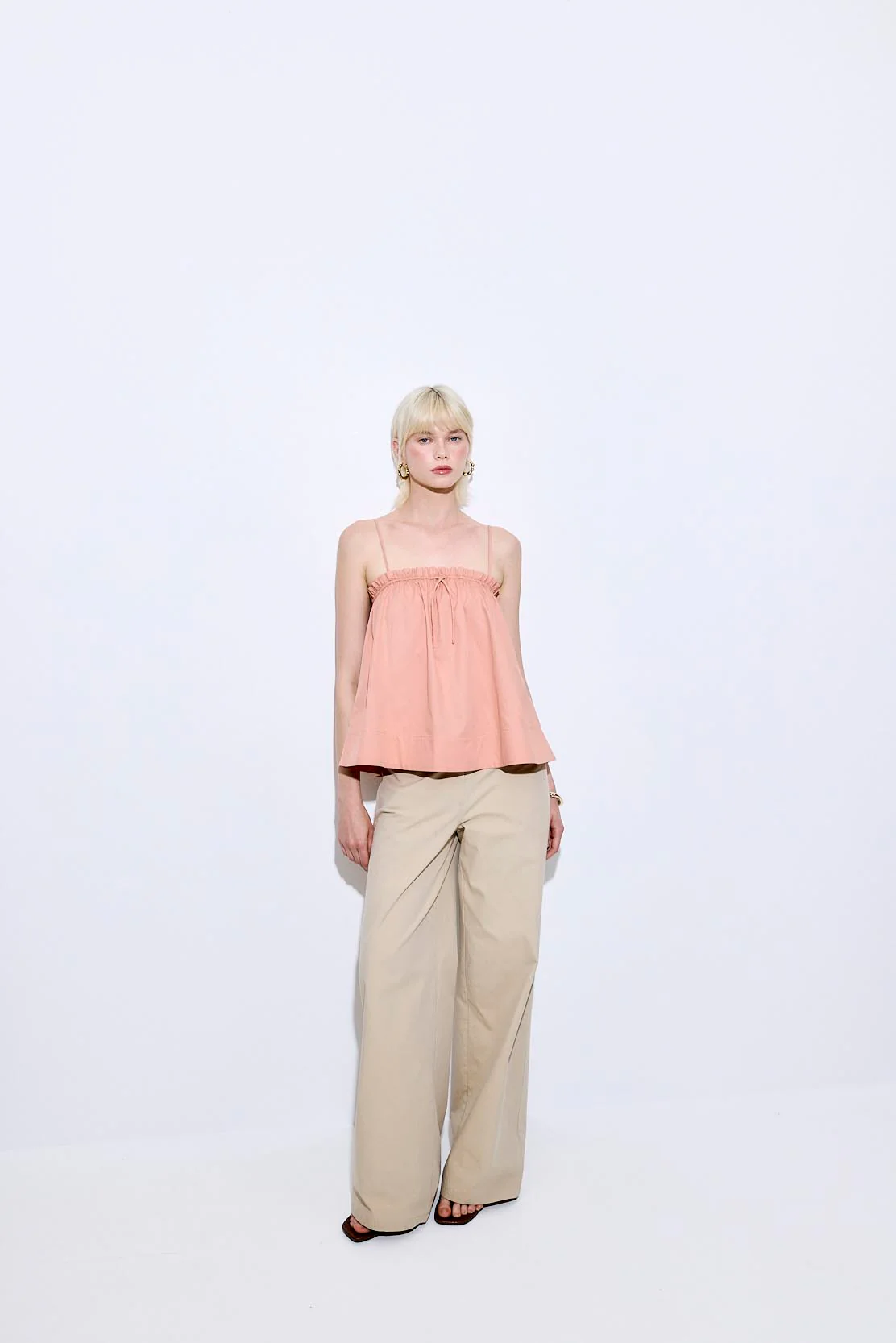 Ruffled Poplin Strappy Top - Image 3