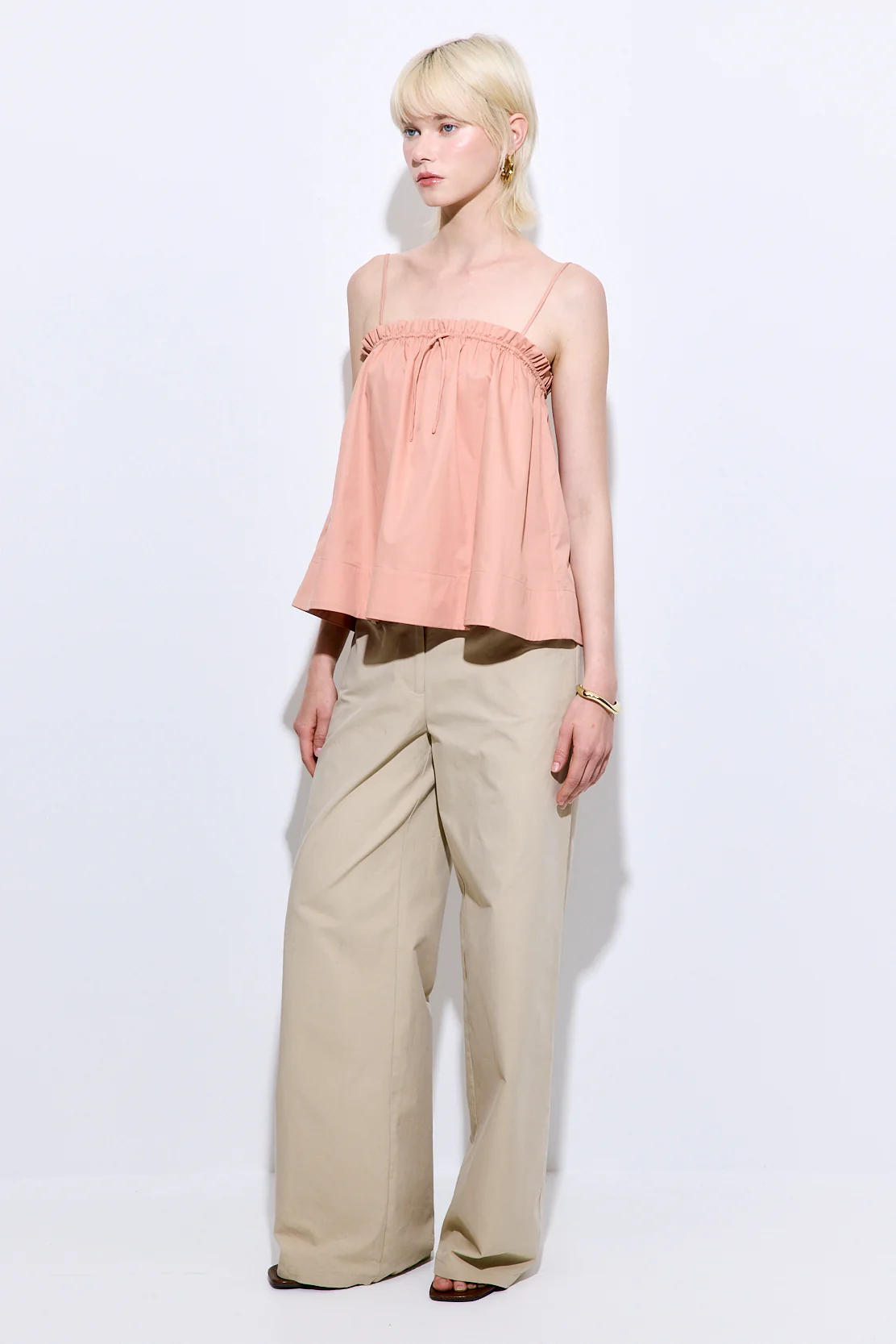 Ruffled Poplin Strappy Top - Image 4
