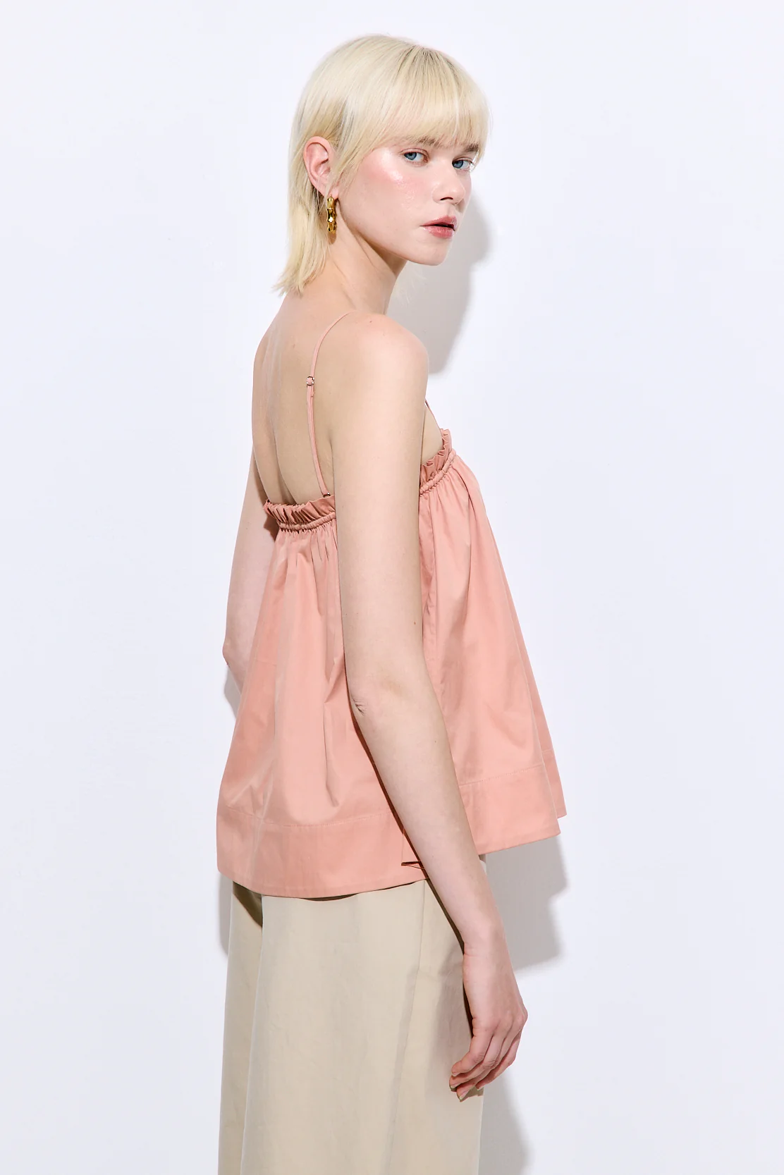 Ruffled Poplin Strappy Top - Image 5