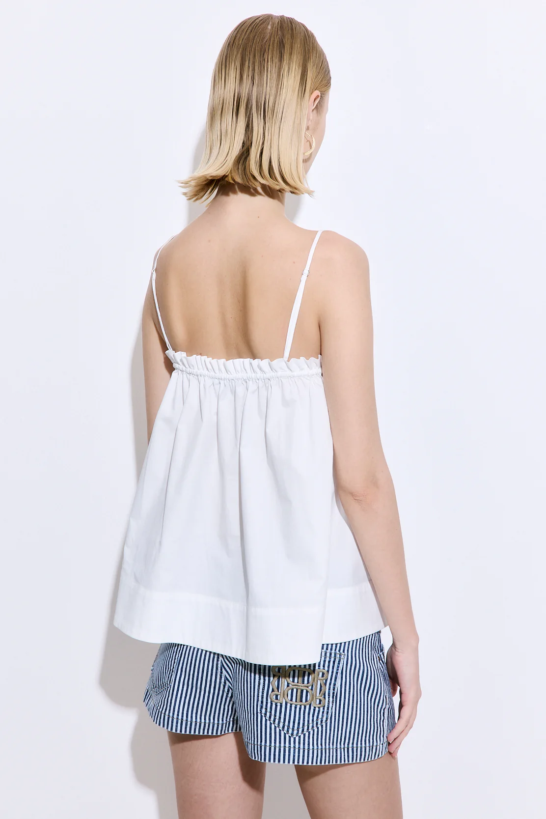 Ruffled Poplin Strappy Top - Image 5