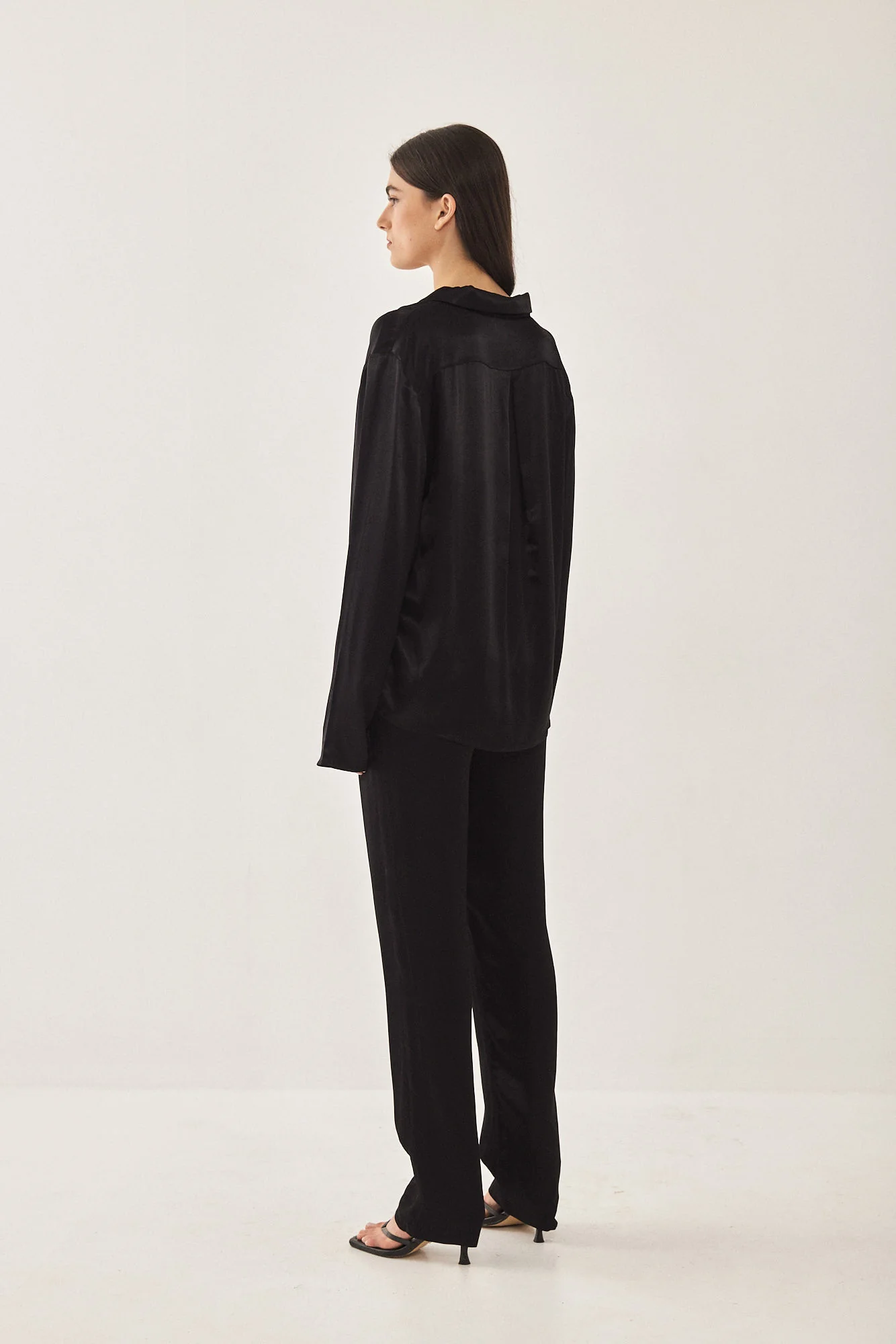 Satin Button Up Blouse - Image 5